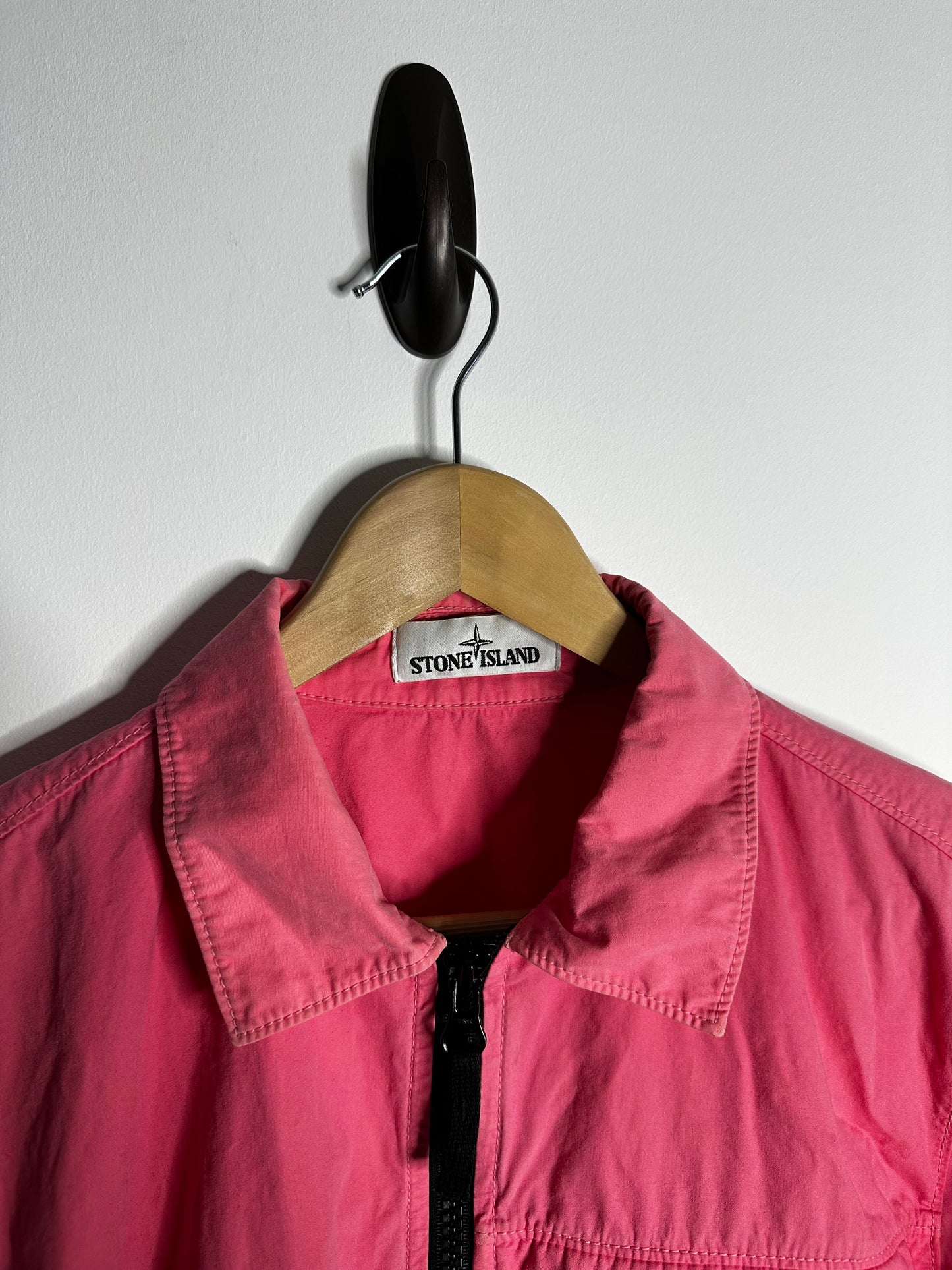 Stone Island Pink Single Pocket Overshirt - Medium