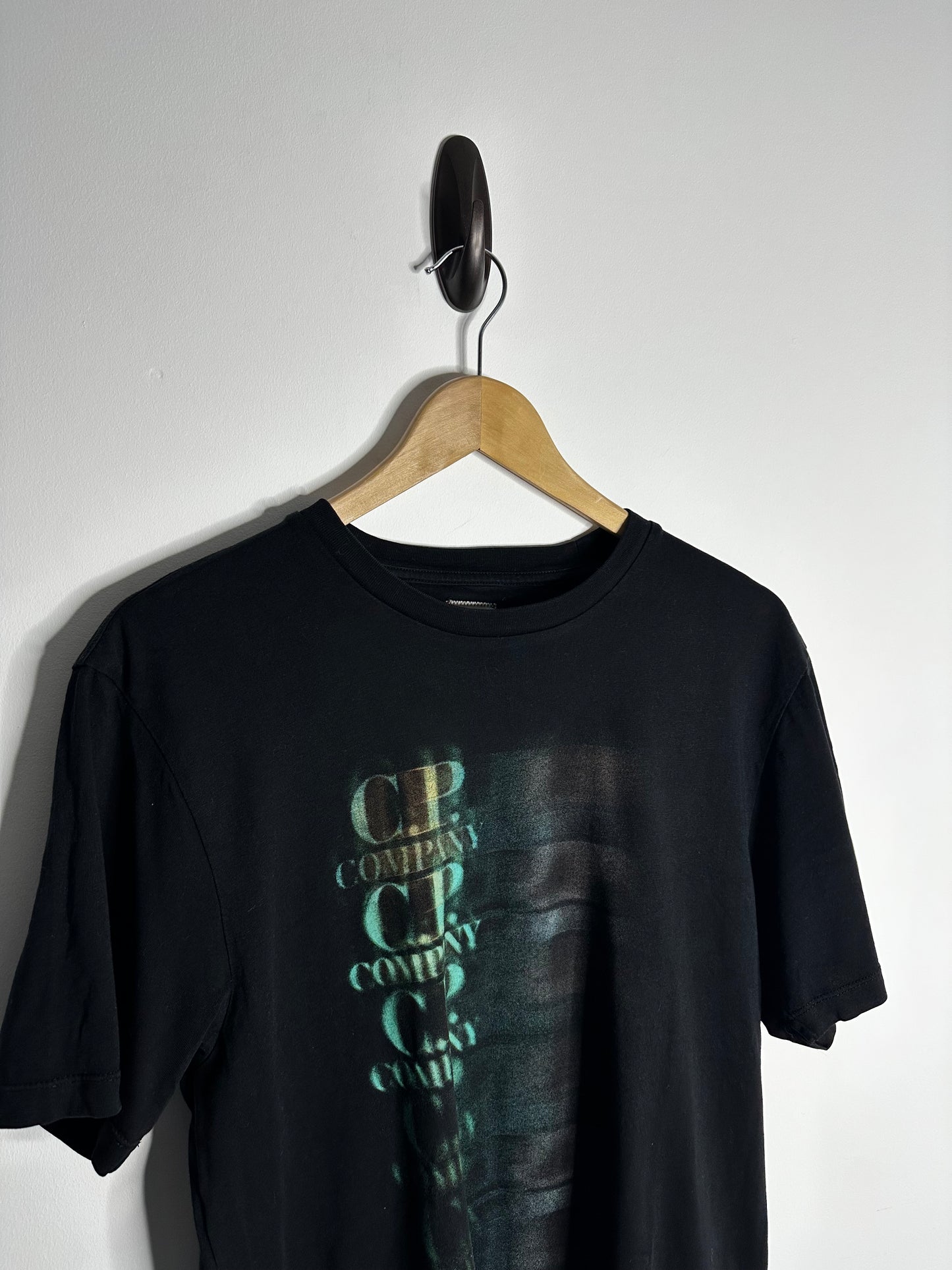 C.P. Company Black Graphic Print T - Shirt - Medium
