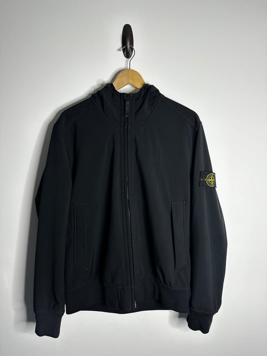 Stone Island Black Soft Shell - R Jacket - Extra Large