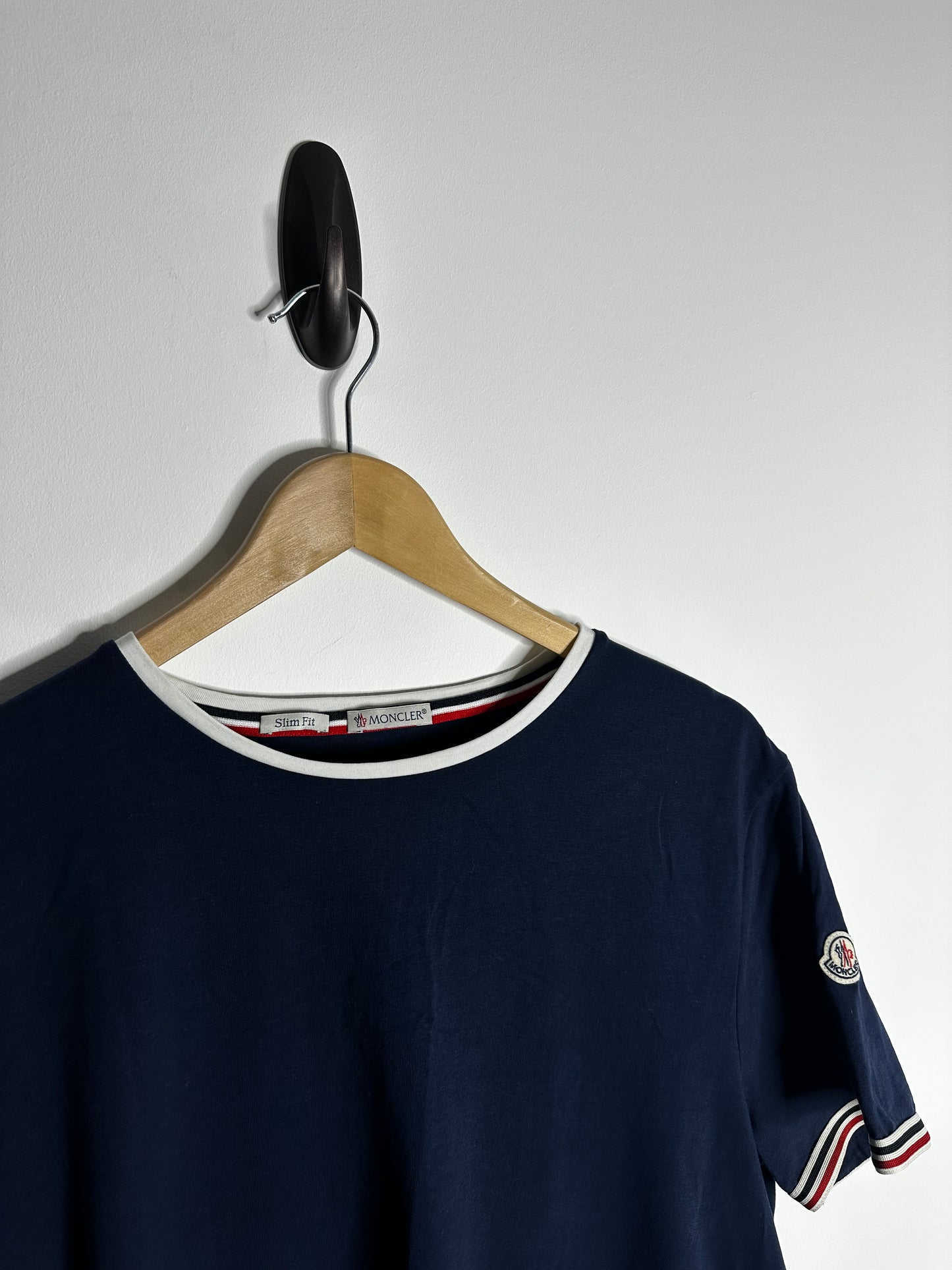 Moncler Navy Arm Badge T - Shirt - XXL