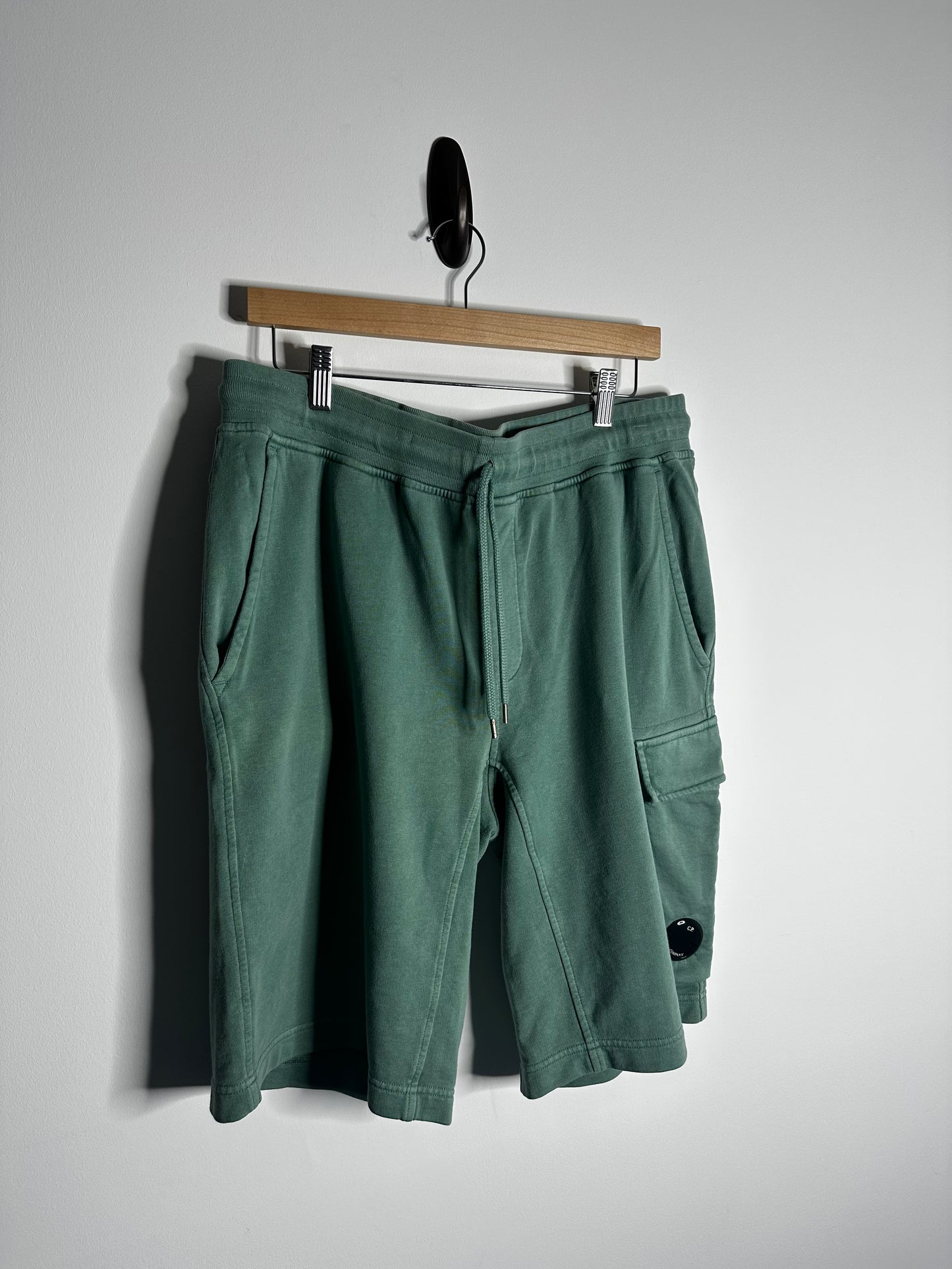 C.P. Company Green Resist Dyed Cotton Fleece Shorts