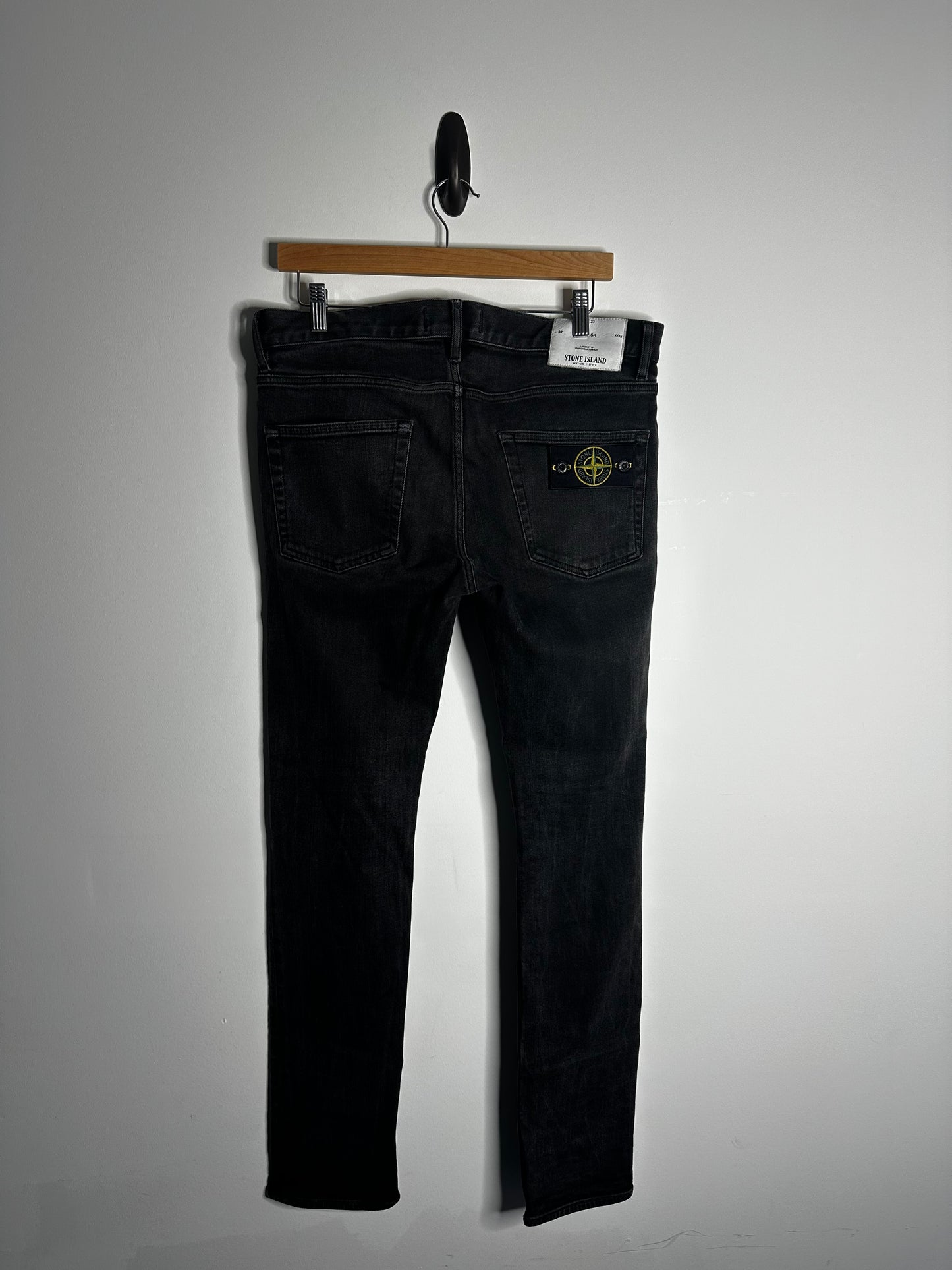 Stone Island Black Denim Jeans - 32 Waist / 32 Leg