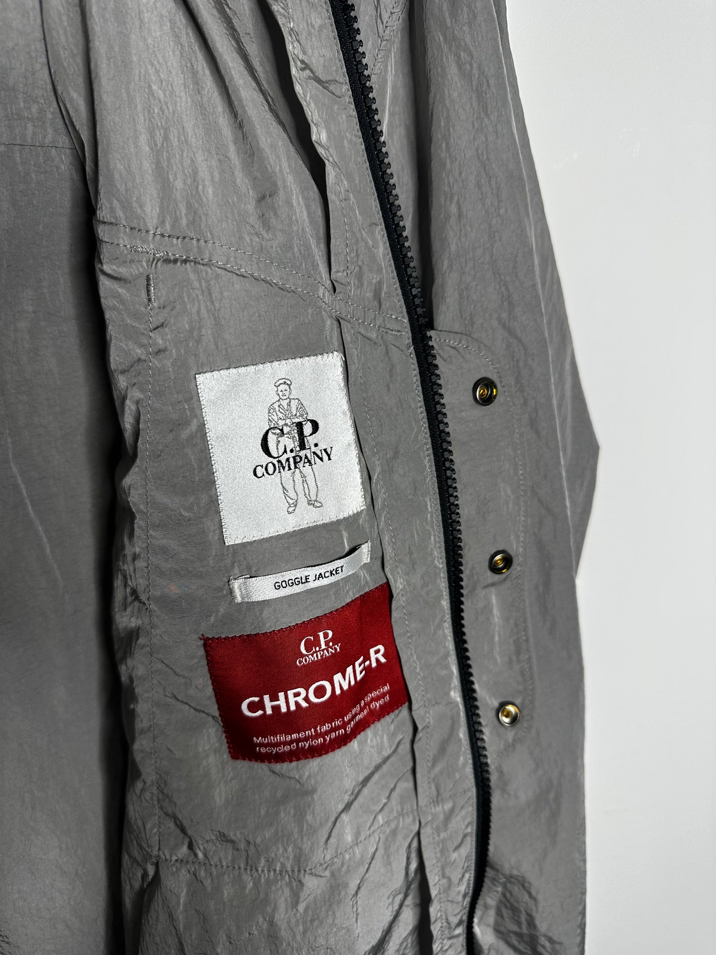 C.P. Company Silver Chrome-R Goggle Jacket - XXXL