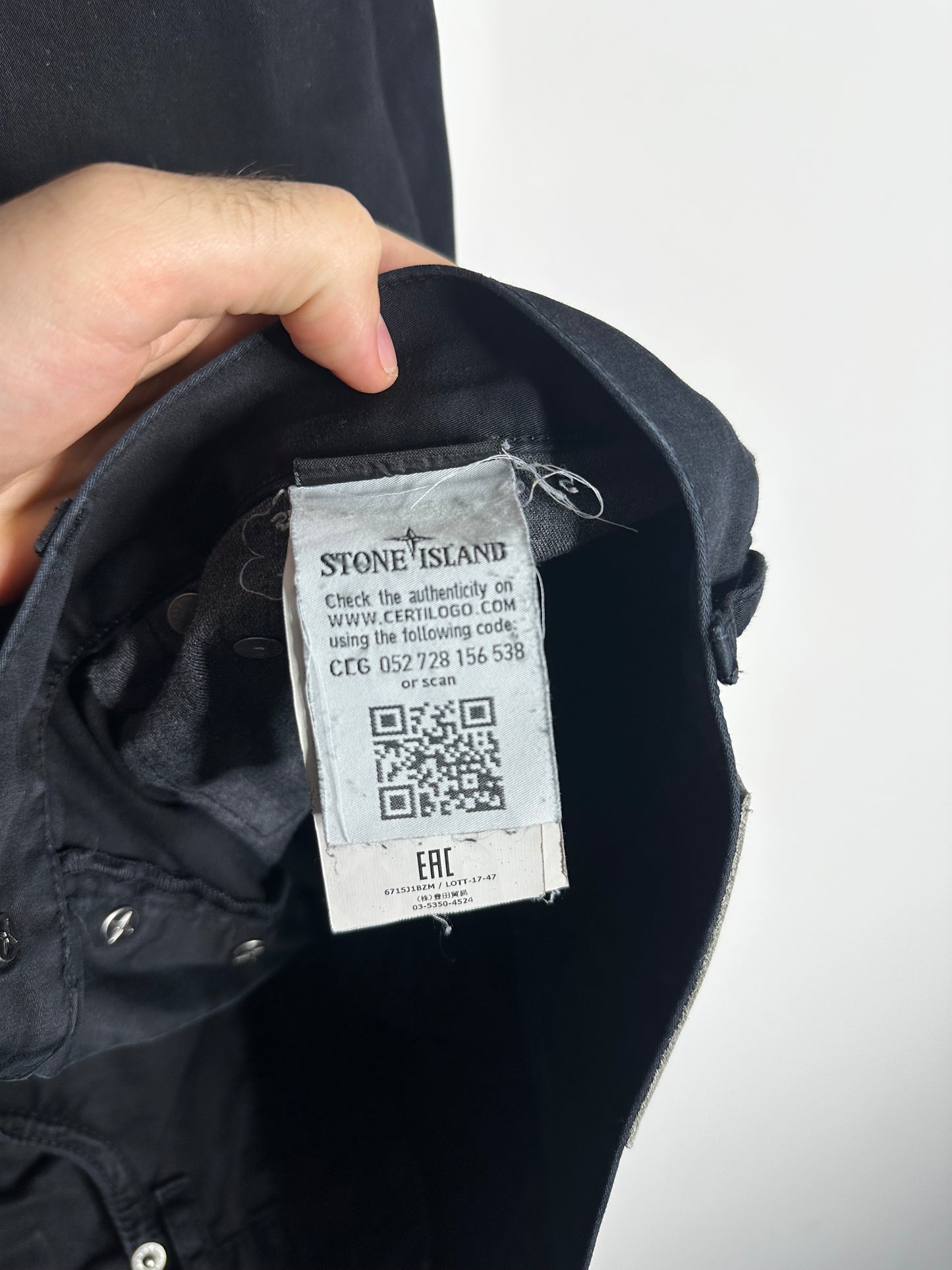 Stone Island Black Chino Trousers - 34 Waist / 34 Leg