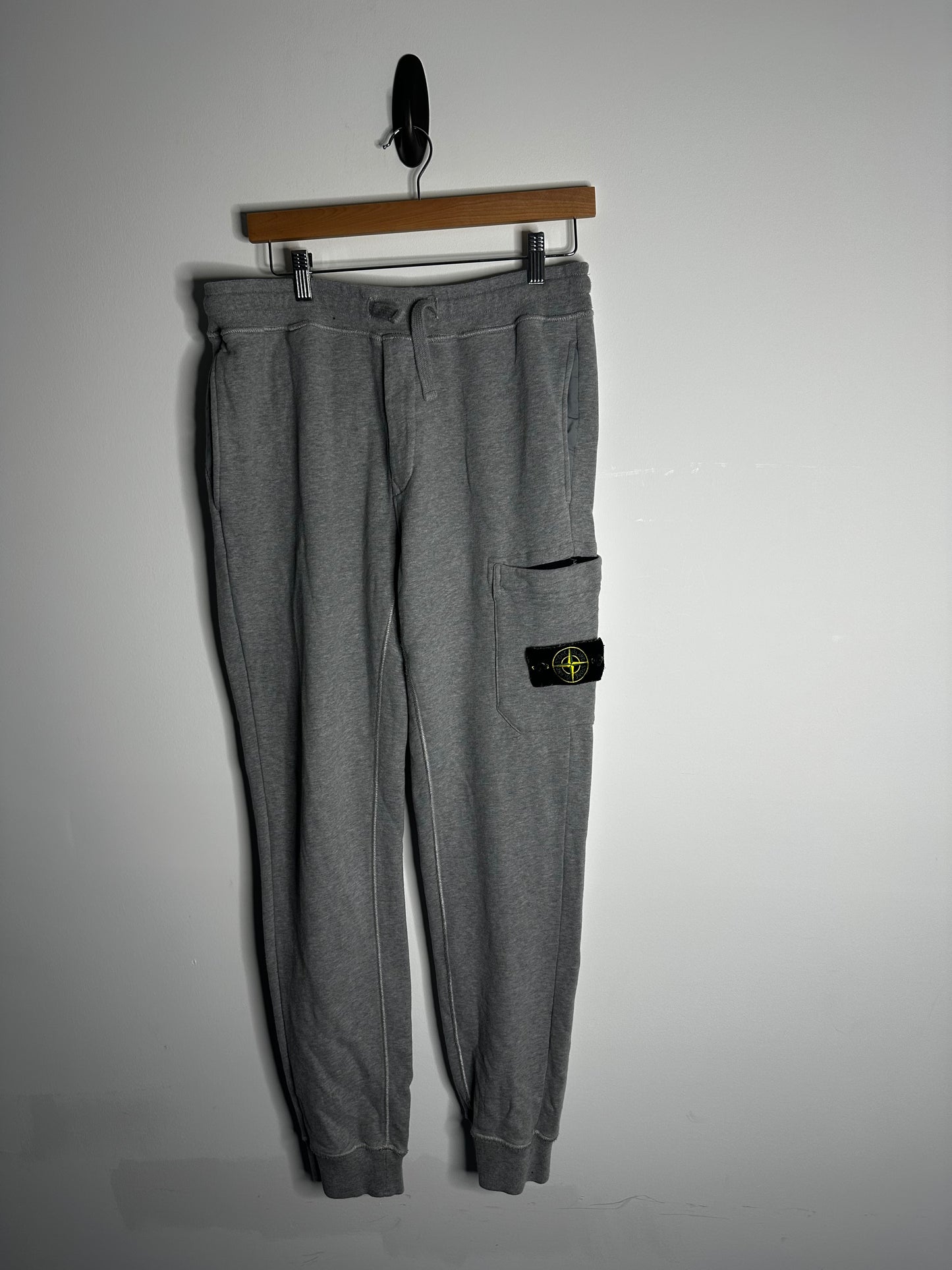 Stone Island Grey Full Tracksuit Zip Hoodie & Tracksuit Bottoms - Medium