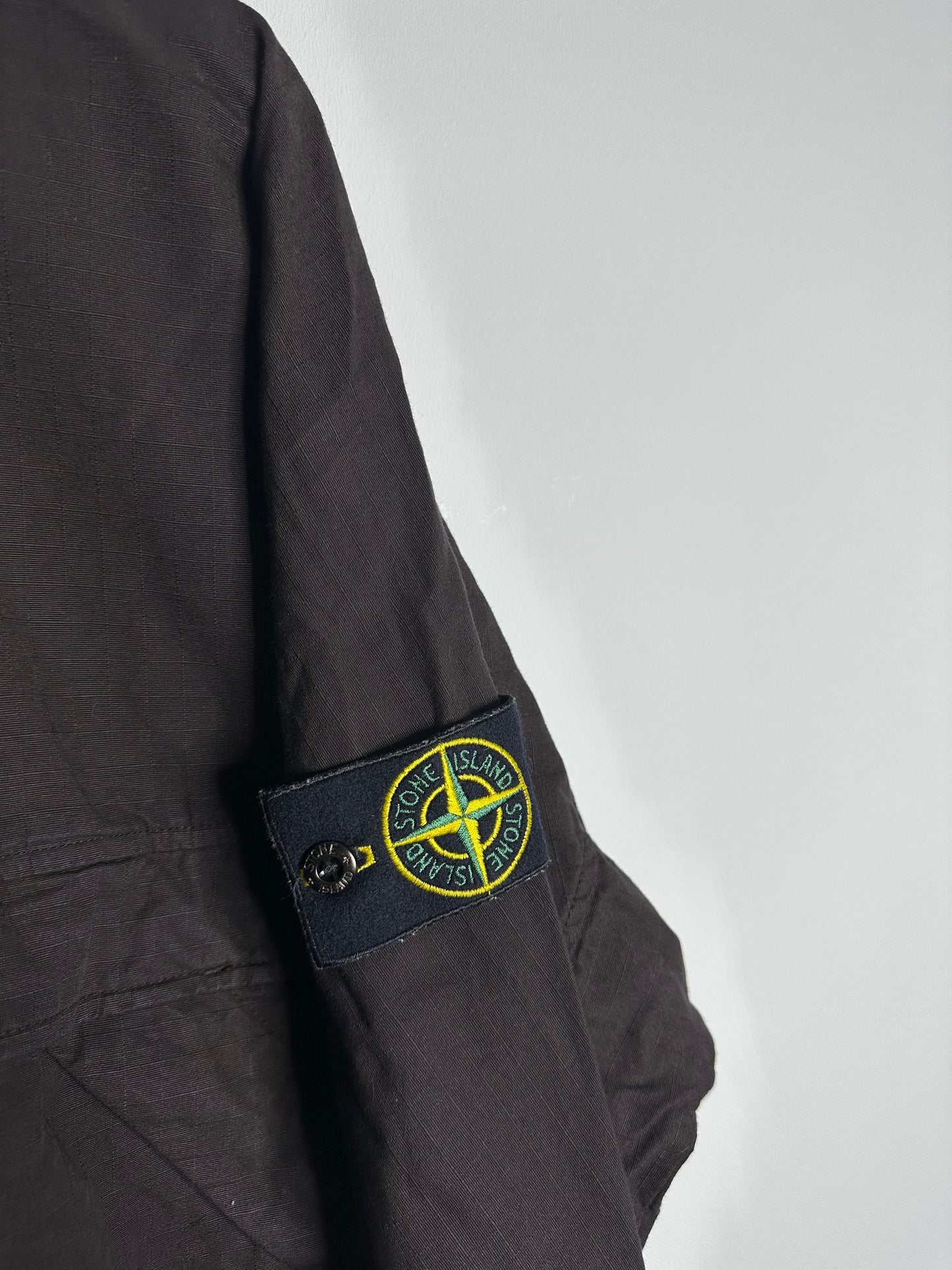Stone Island Black Ripstop Pull Over Smock - Large