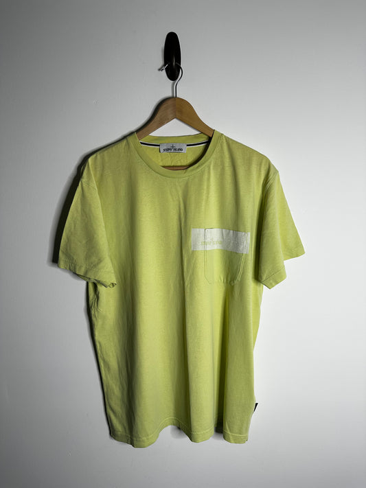 Stone Island Green Pocket Print T - Shirt - Extra Large