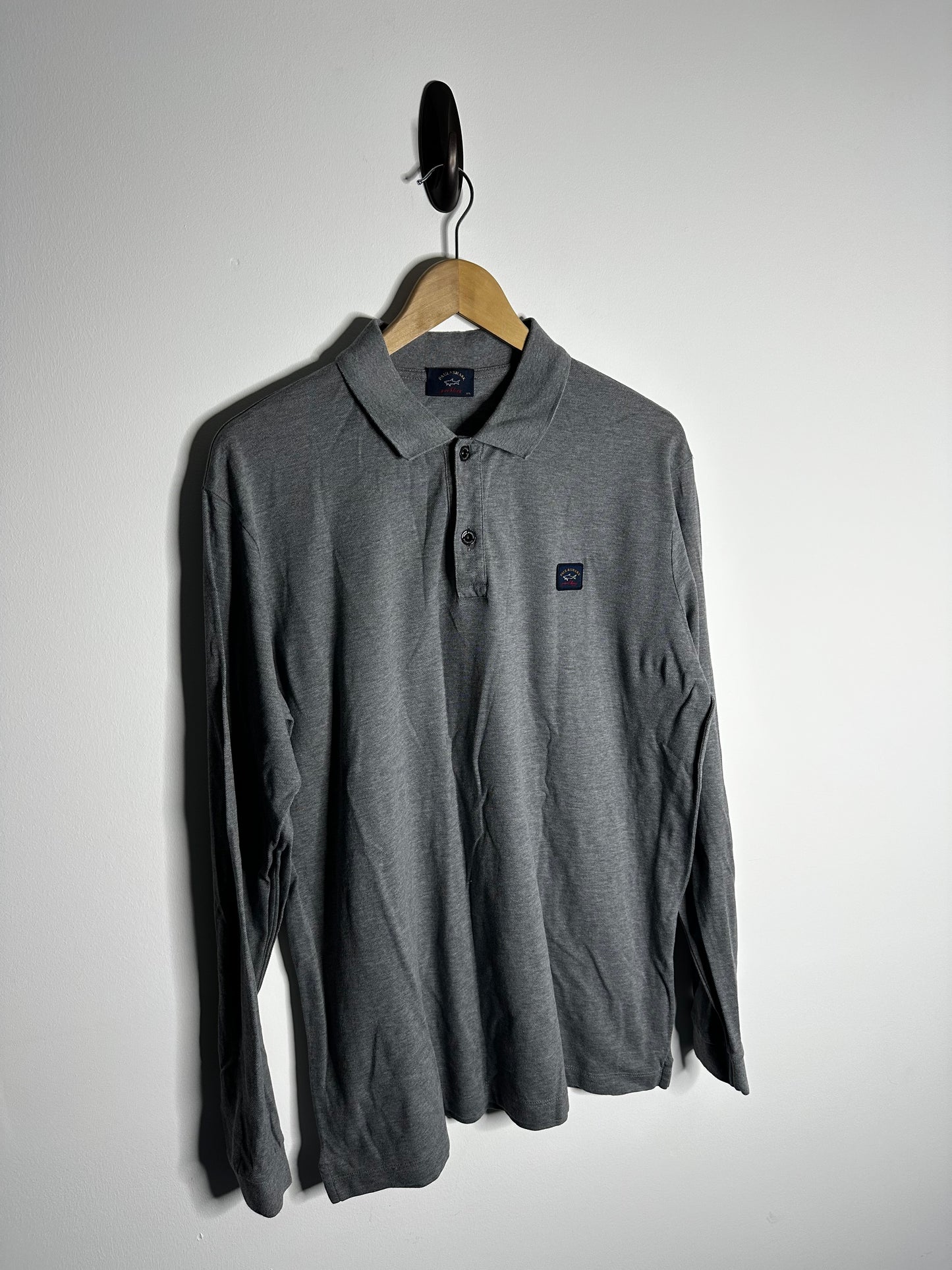 Paul & Shark Grey Long Sleeve Polo Shirt - XXL