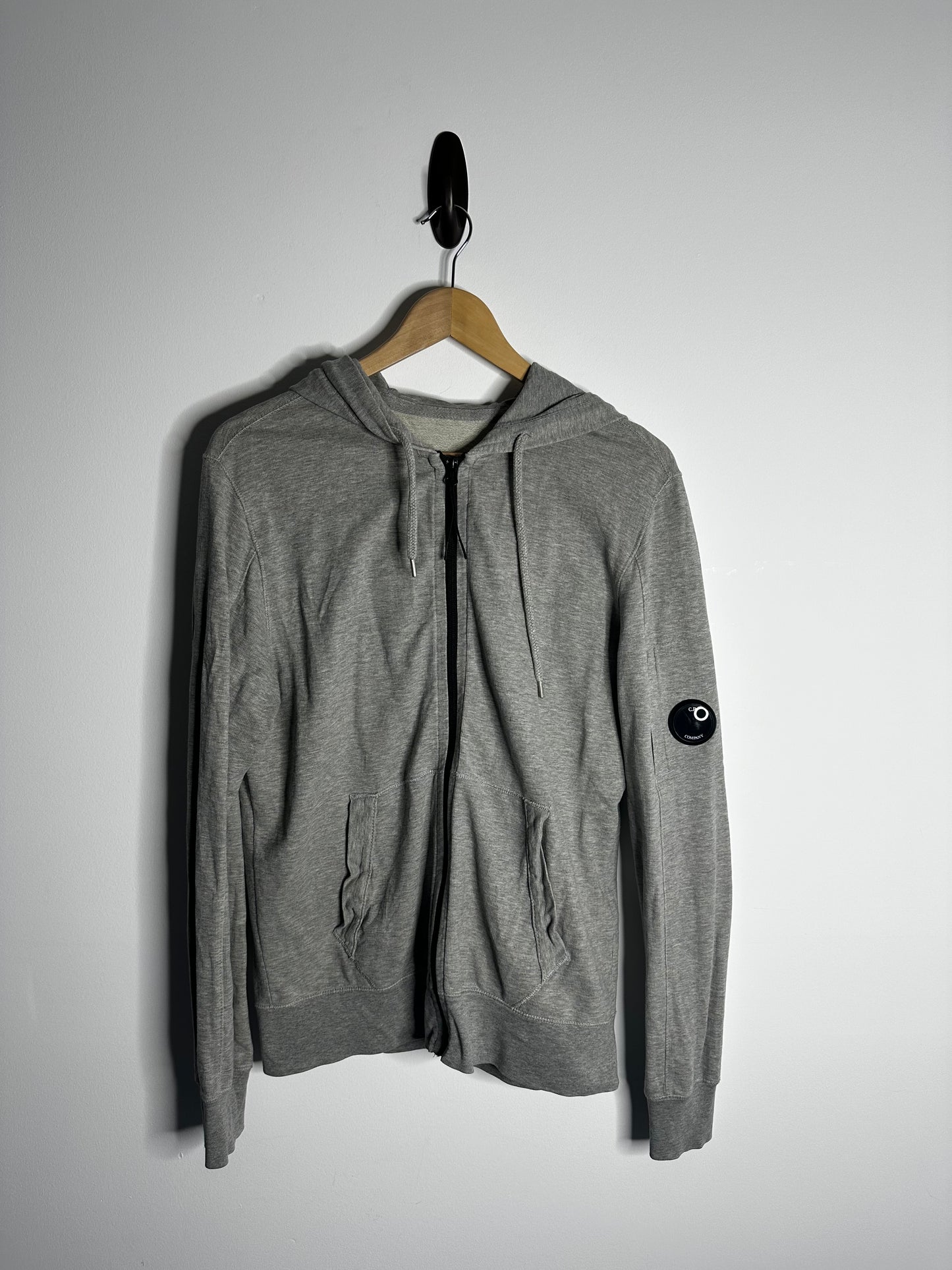 C.P. Company Grey Full Zip Hoodie - Medium
