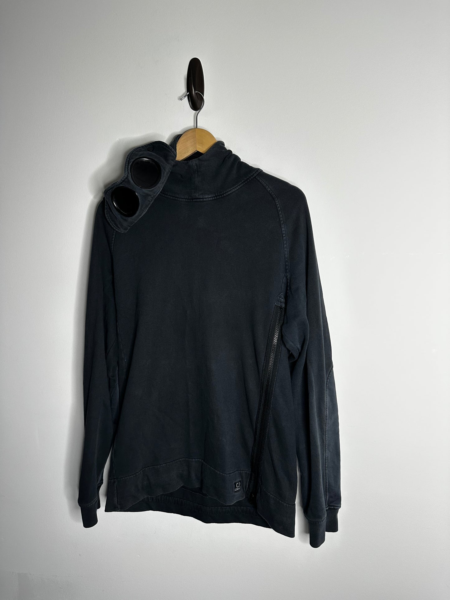 C.P. Company Black Pullover Goggle Hoodie - Medium