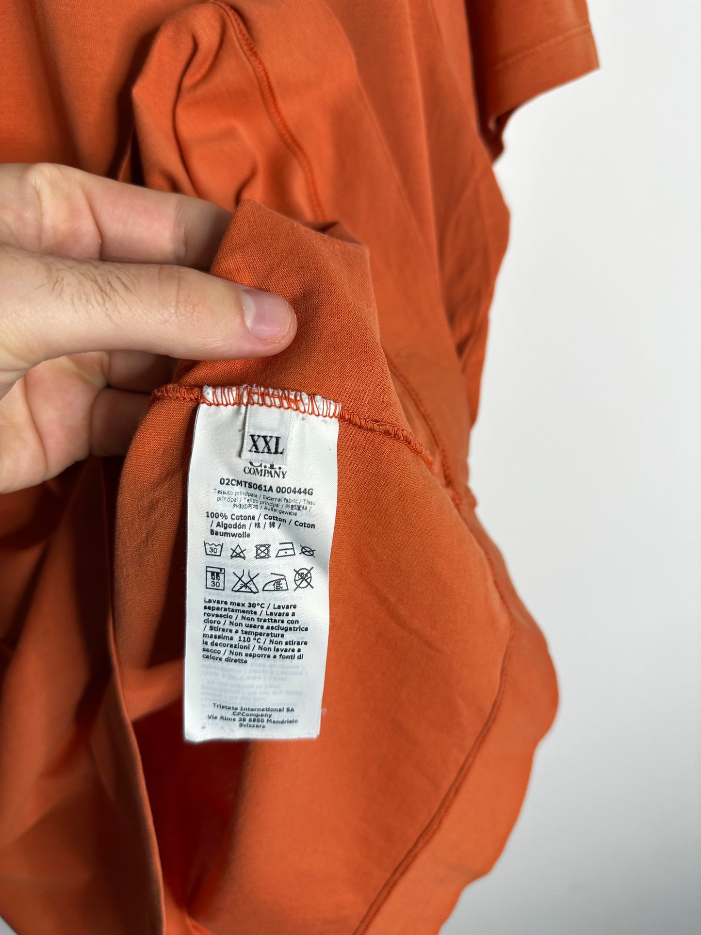C.P. Company Orange Mako Cotton Print T - Shirt - XXL