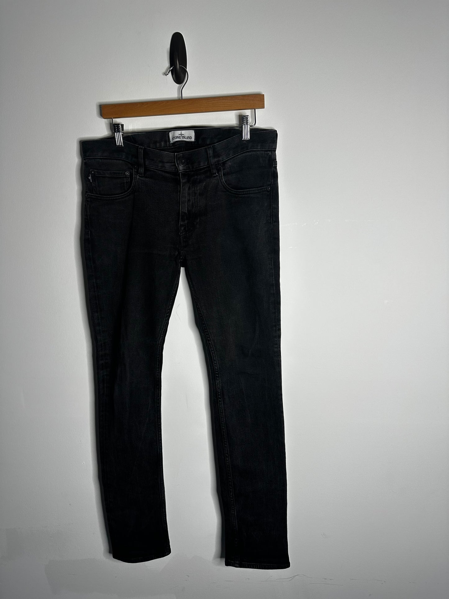 Stone Island Black Denim Jeans - 32 Waist / 32 Leg