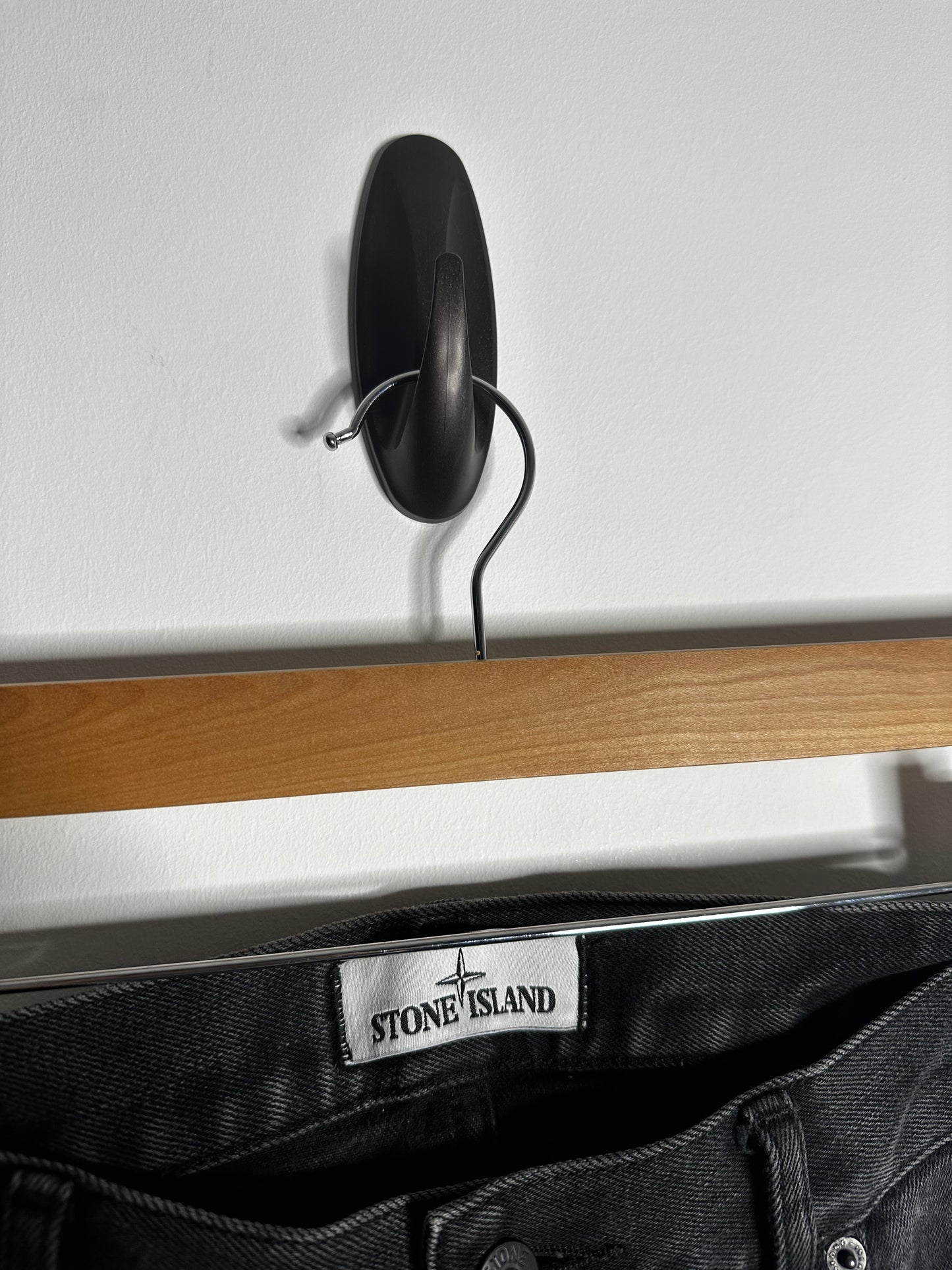 Stone Island Black Denim Jeans - 32 Waist / 32 Leg