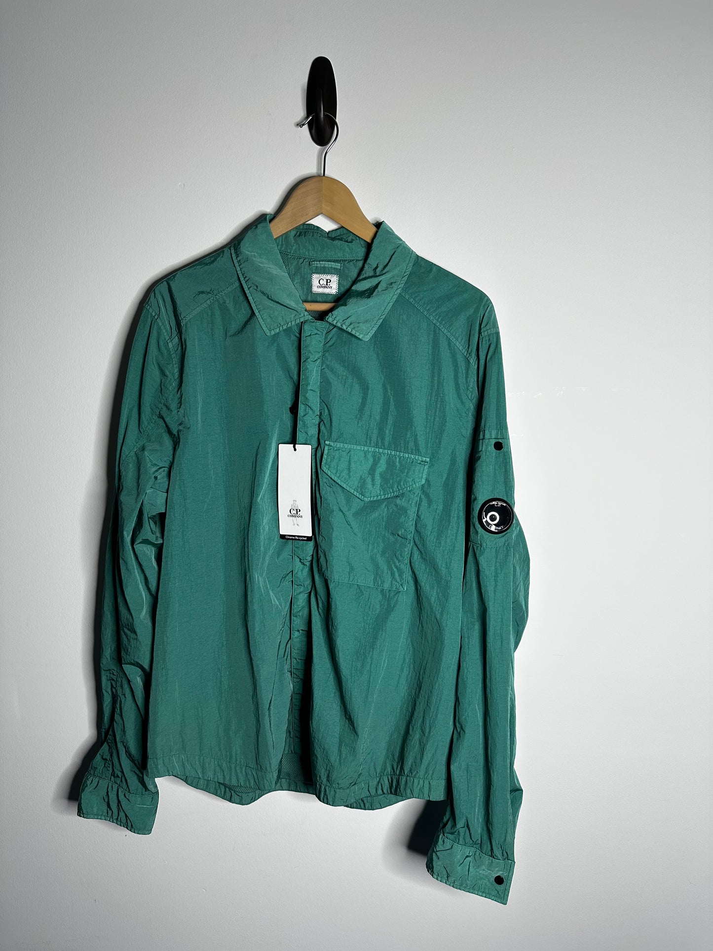 C.P. Company Green Chrome - R Nylon Overshirt - Large