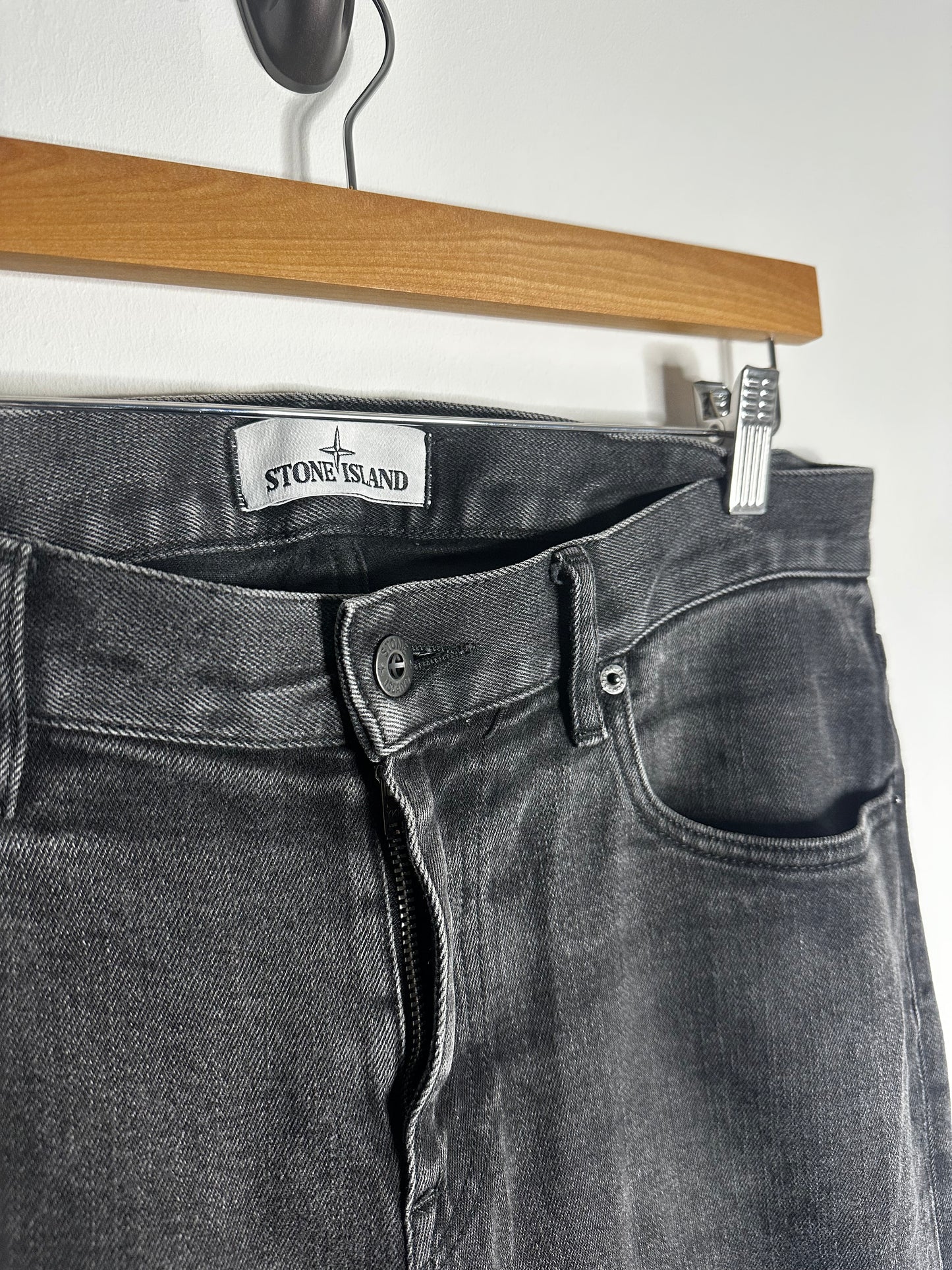 Stone Island Black Denim Jeans - 32 Waist / 32 Leg