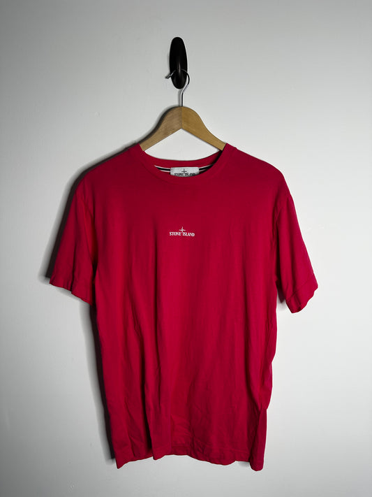 Stone Island Pink Graphic Print T - Shirt - Medium