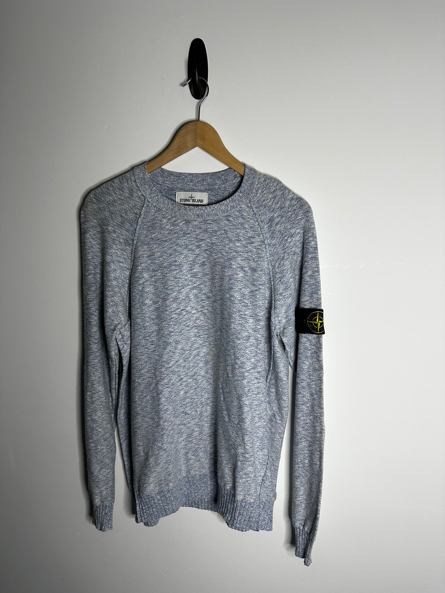 Stone Island Blue Marl Jumper - Large