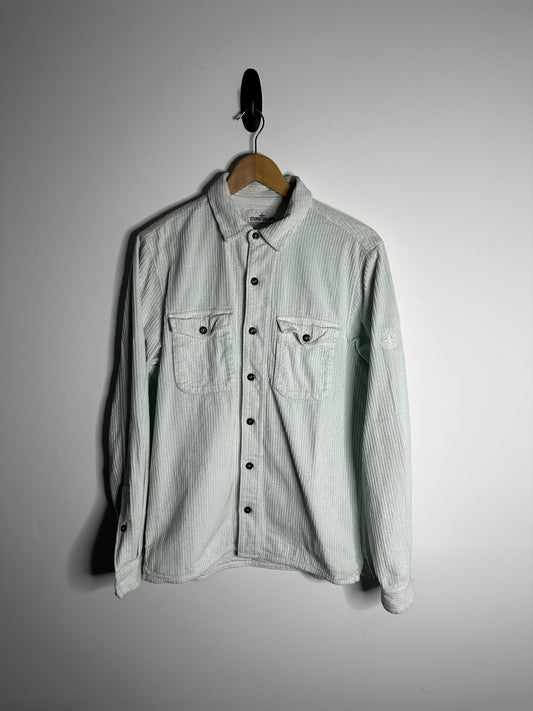 Stone Island Mint Blue Corduroy Overshirt - Medium