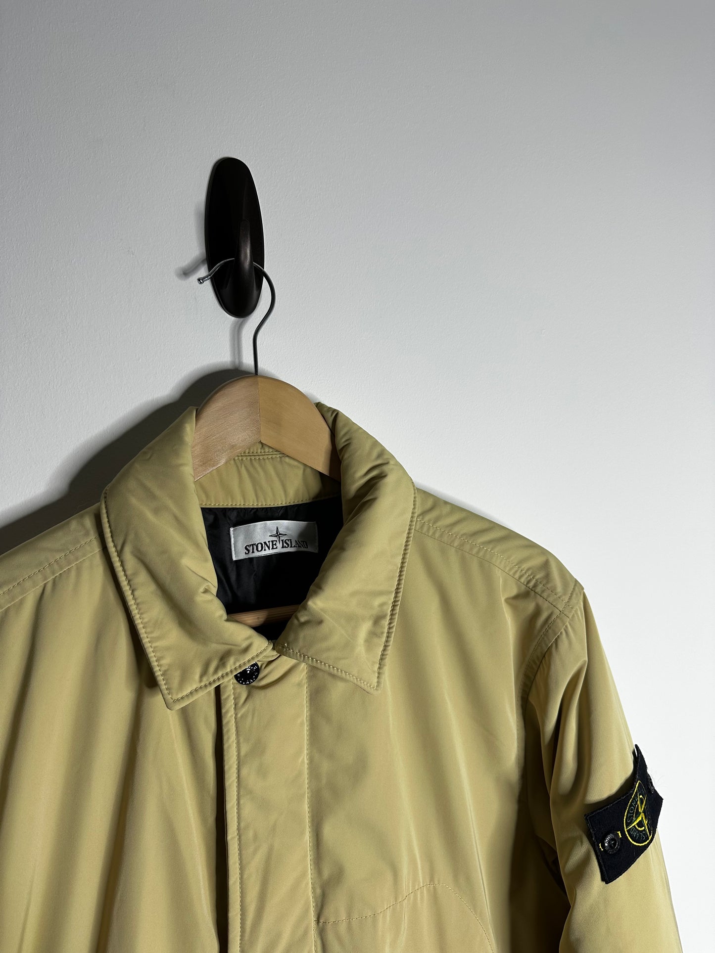 Stone Island Beige Micro Twill Primaloft Insulation Trench Coat - Medium