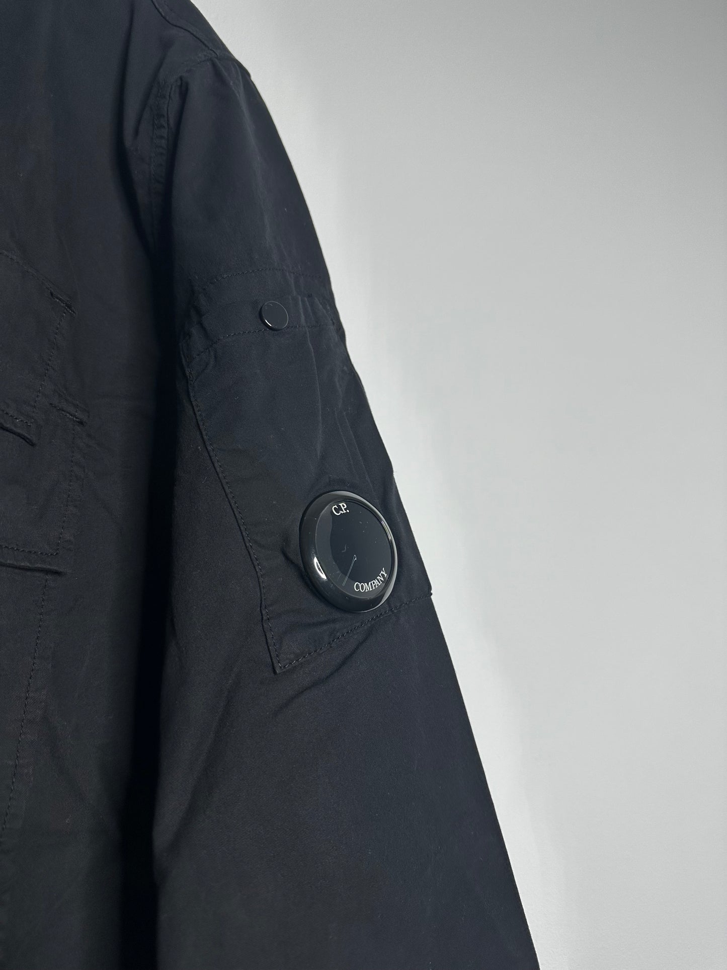 C.P. Company Black Gabardine Overshirt - XXXL
