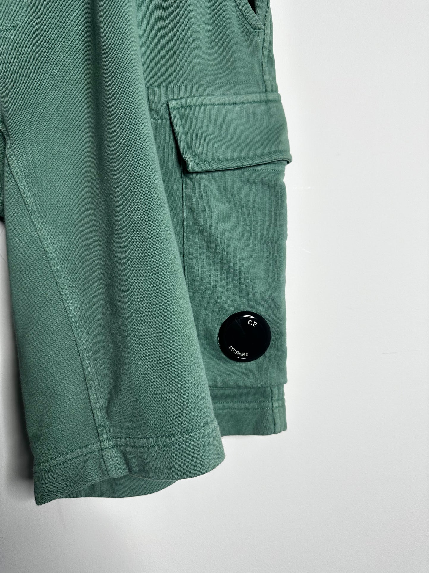 C.P. Company Green Resist Dyed Cotton Fleece Shorts