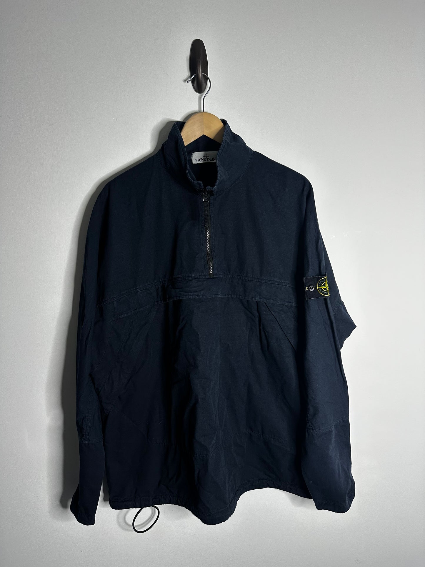 Stone Island Navy Ripstop Pullover Smock - Extra Large