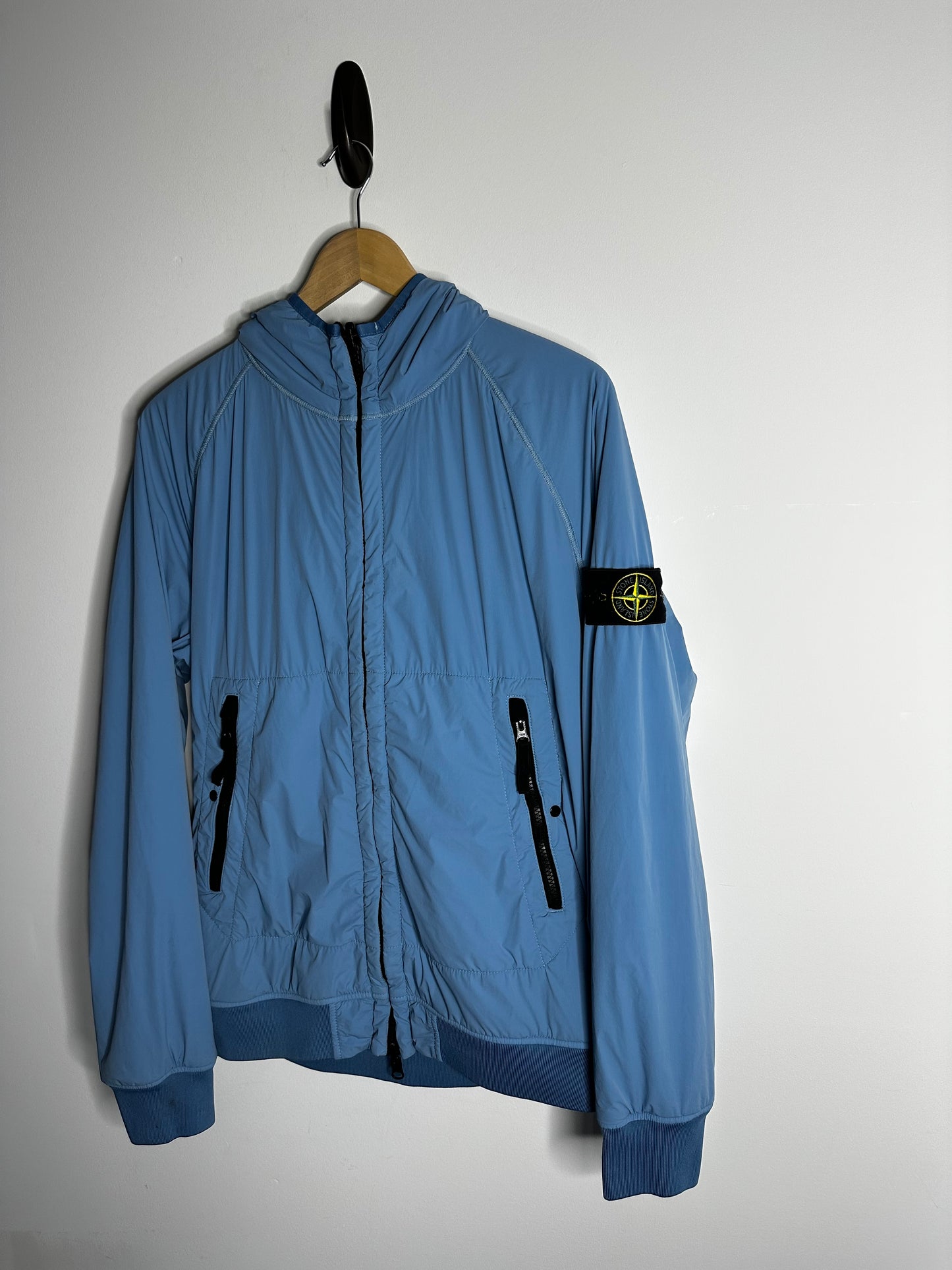 Stone Island Light Blue Comfort Tech Polartec Reversible Jacket - Medium