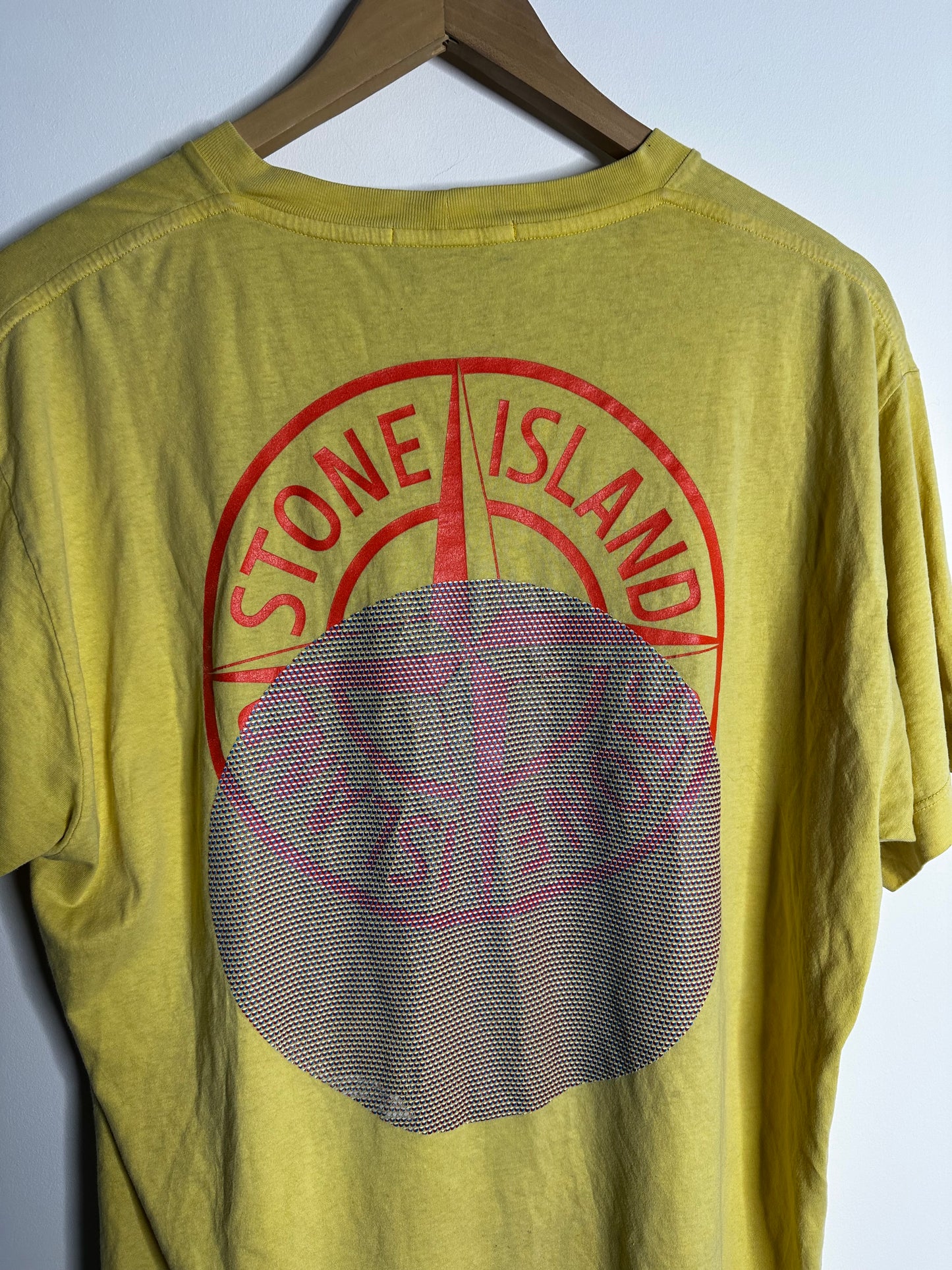Stone Island Yellow Graphic Print T - Shirt - Extra Large
