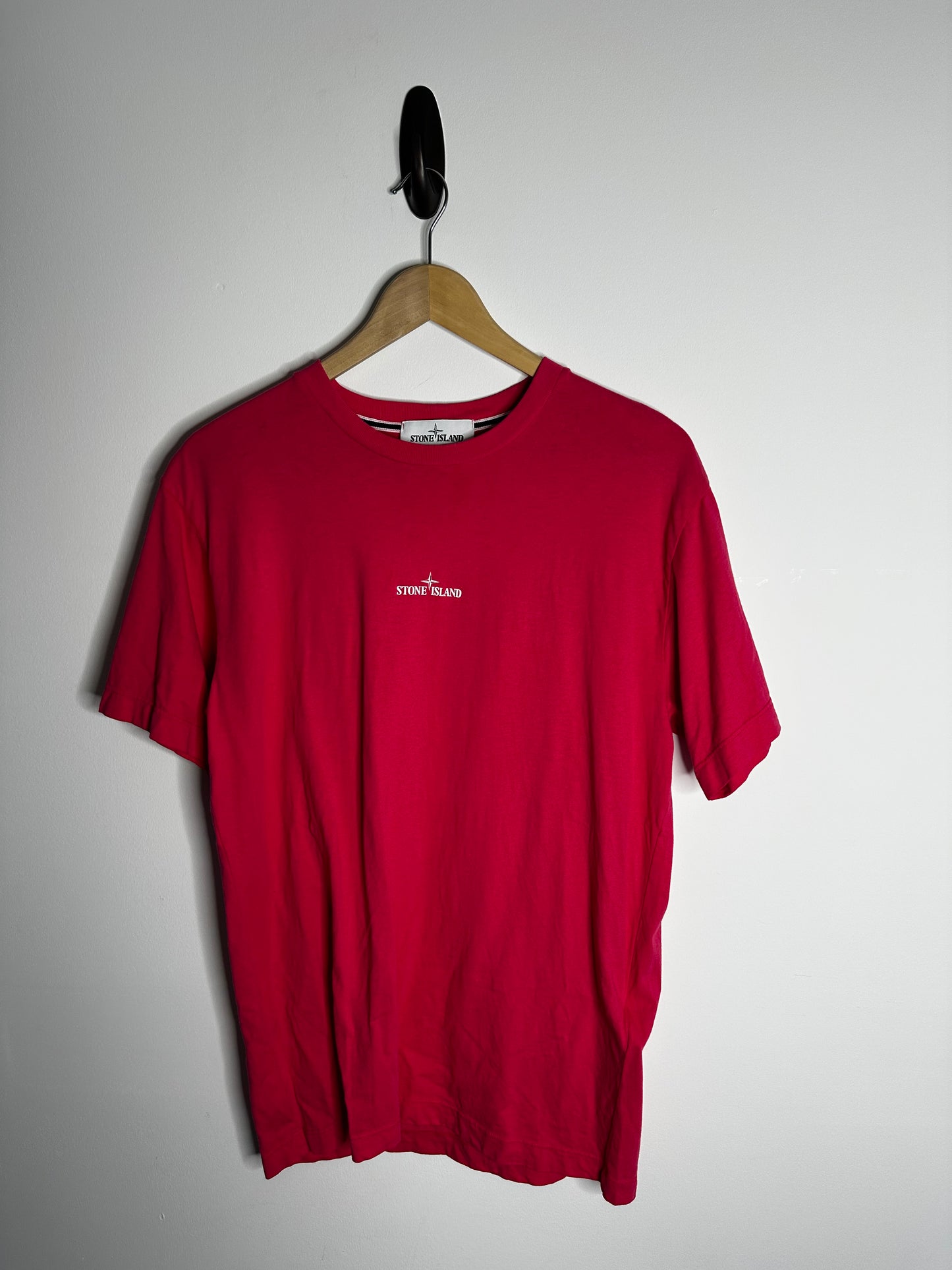Stone Island Pink Graphic Print T - Shirt - Medium