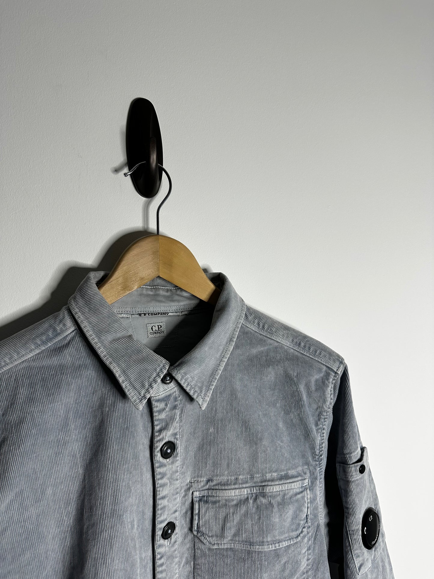 C.P. Company Light Blue Corduroy Overshirt - Large