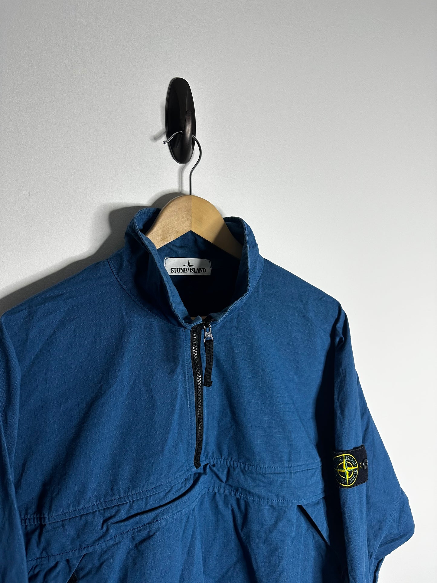Stone Island Blue Ripstop Pullover Smock - Extra Large