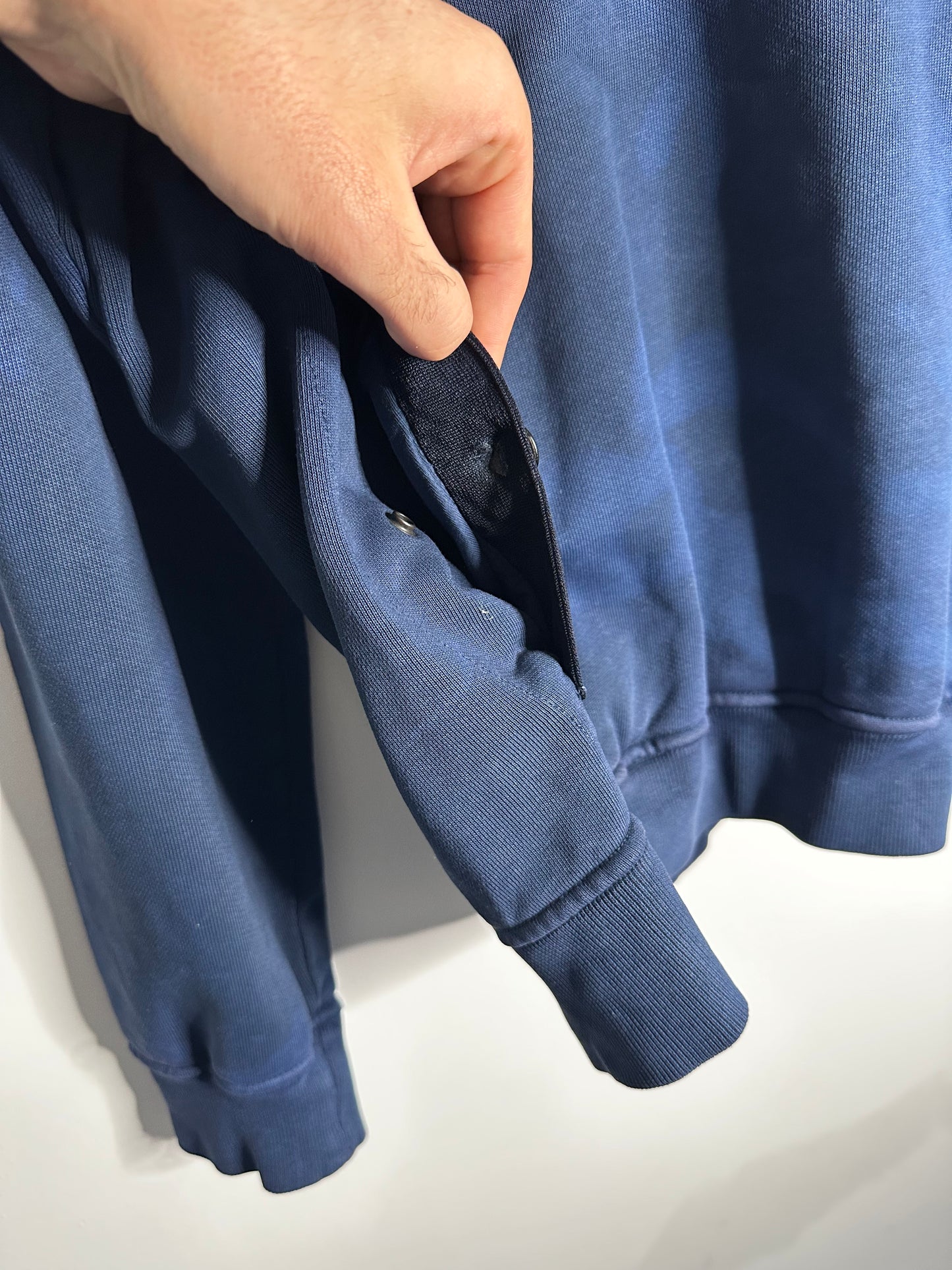 Stone Island Navy Print Crewneck Sweatshirt - Extra Large