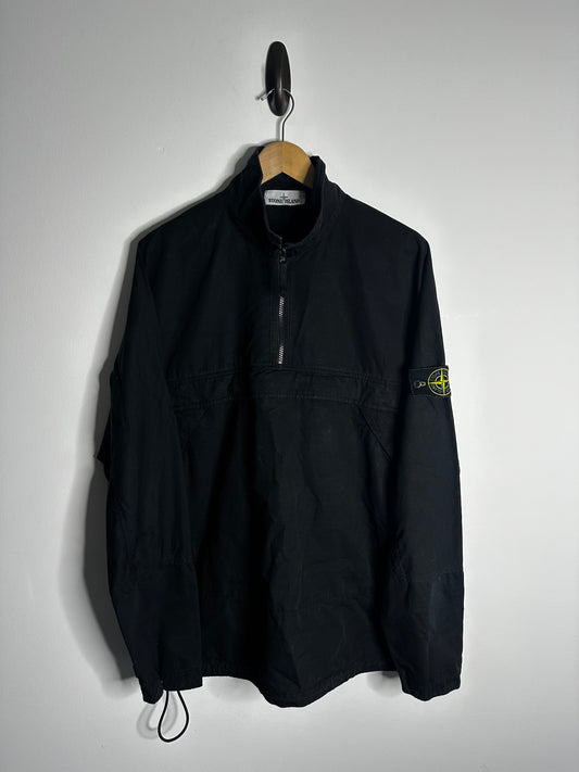 Stone Island Black Ripstop Pullover Smock - Extra Large