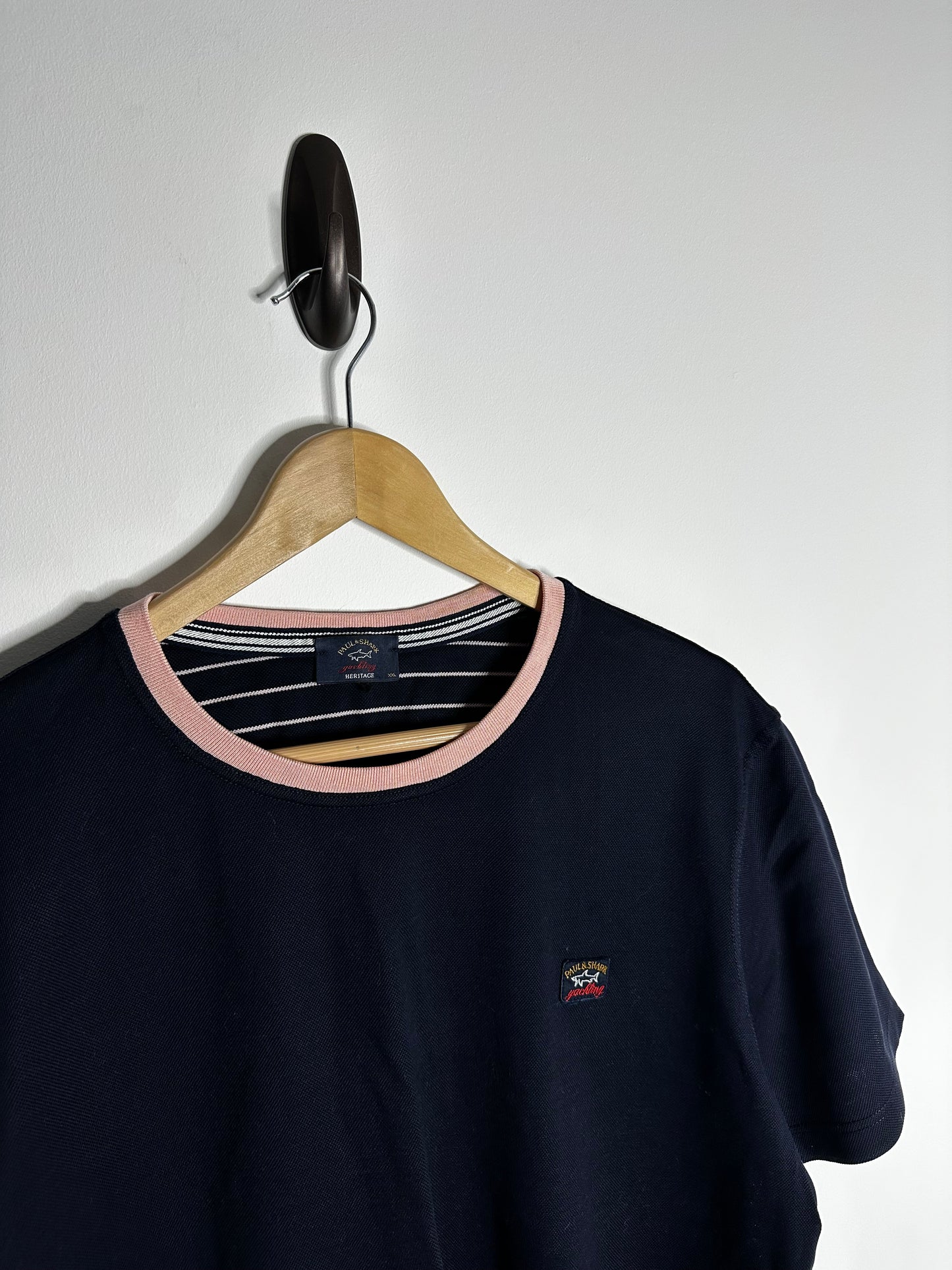 Paul & Shark Navy Patch Logo T - Shirt - XXL