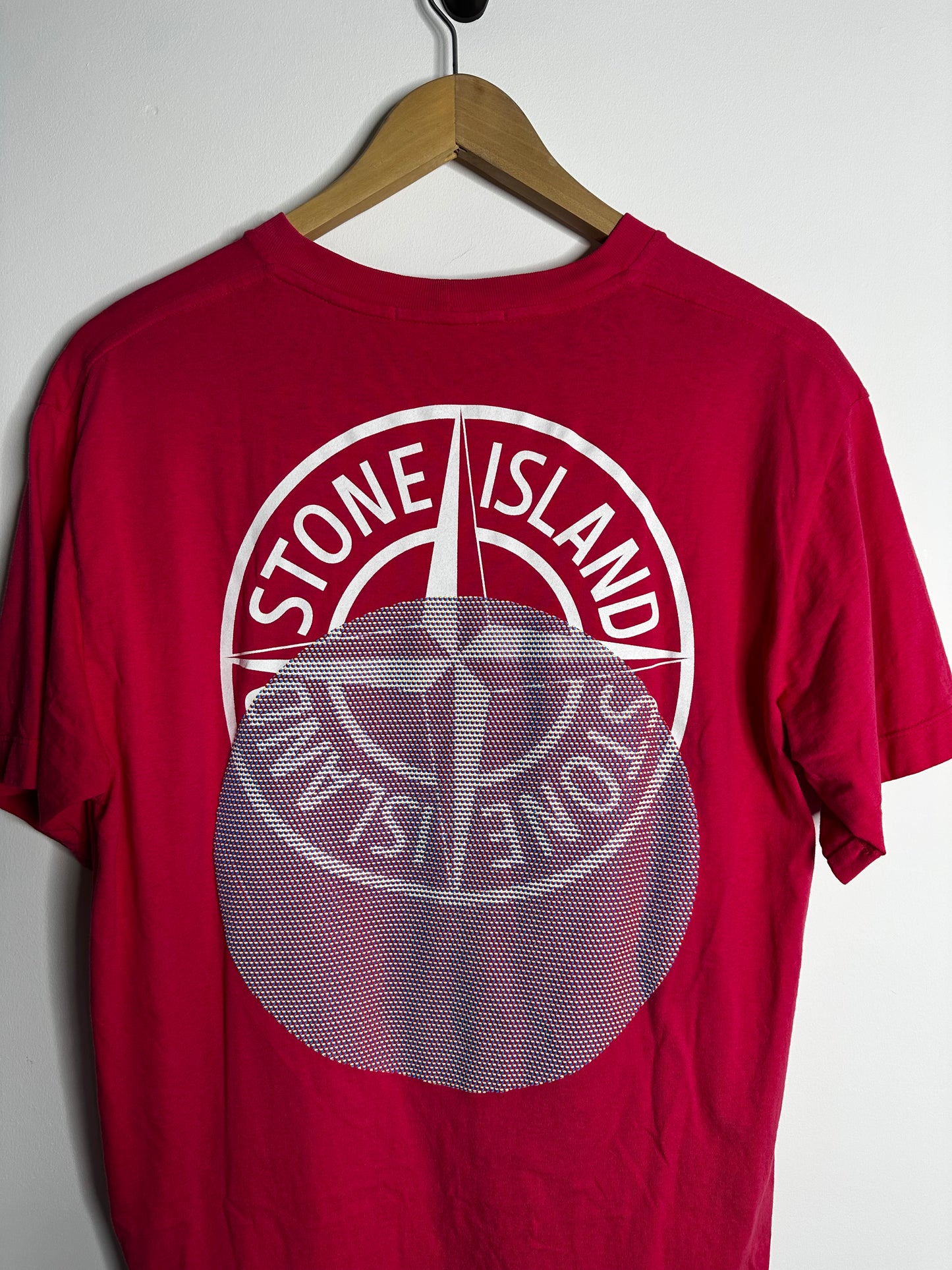 Stone Island Pink Graphic Print T - Shirt - Medium