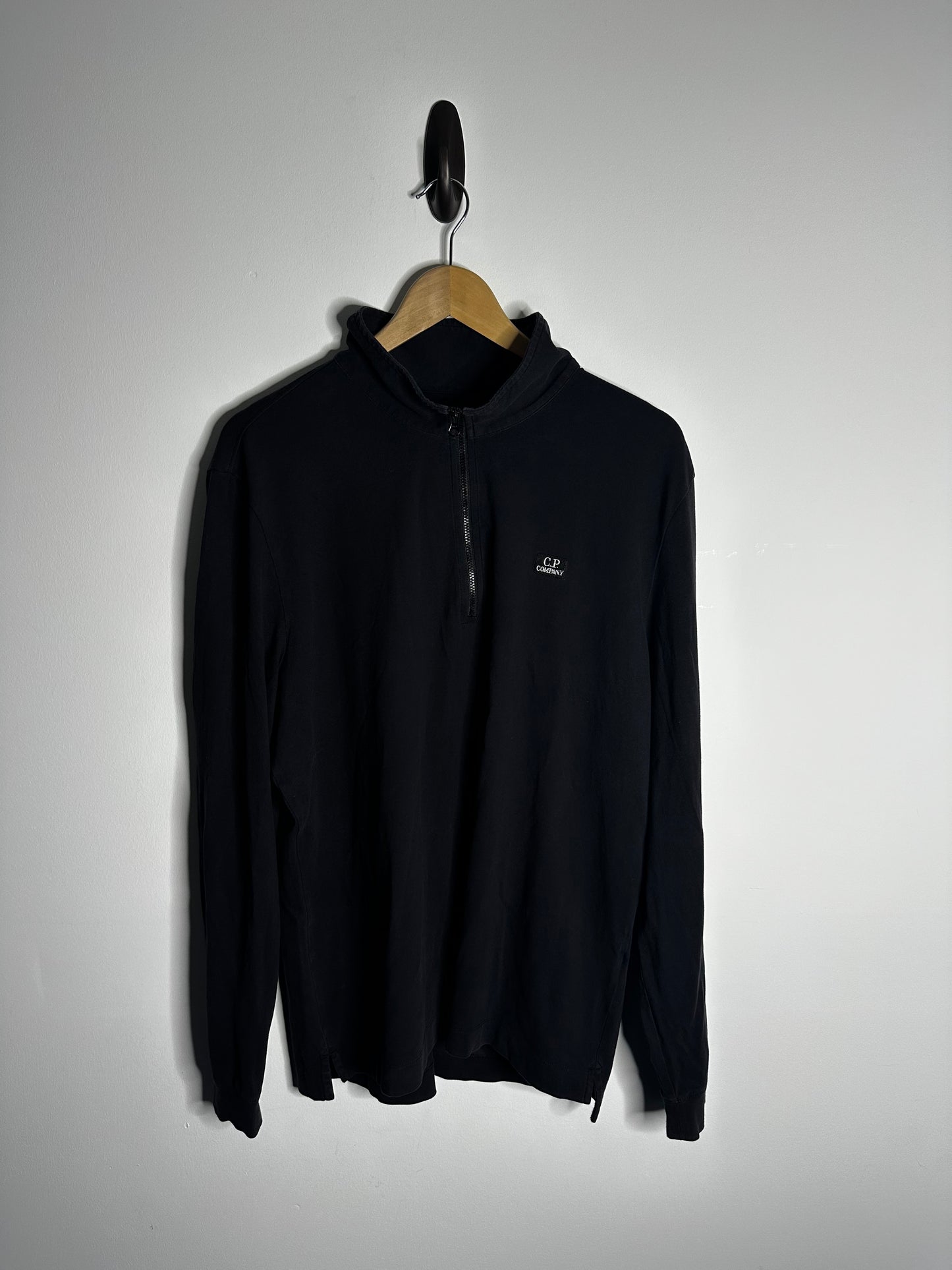 C.P. Company Black Lightweight Quarter Zip Jumper - XXL