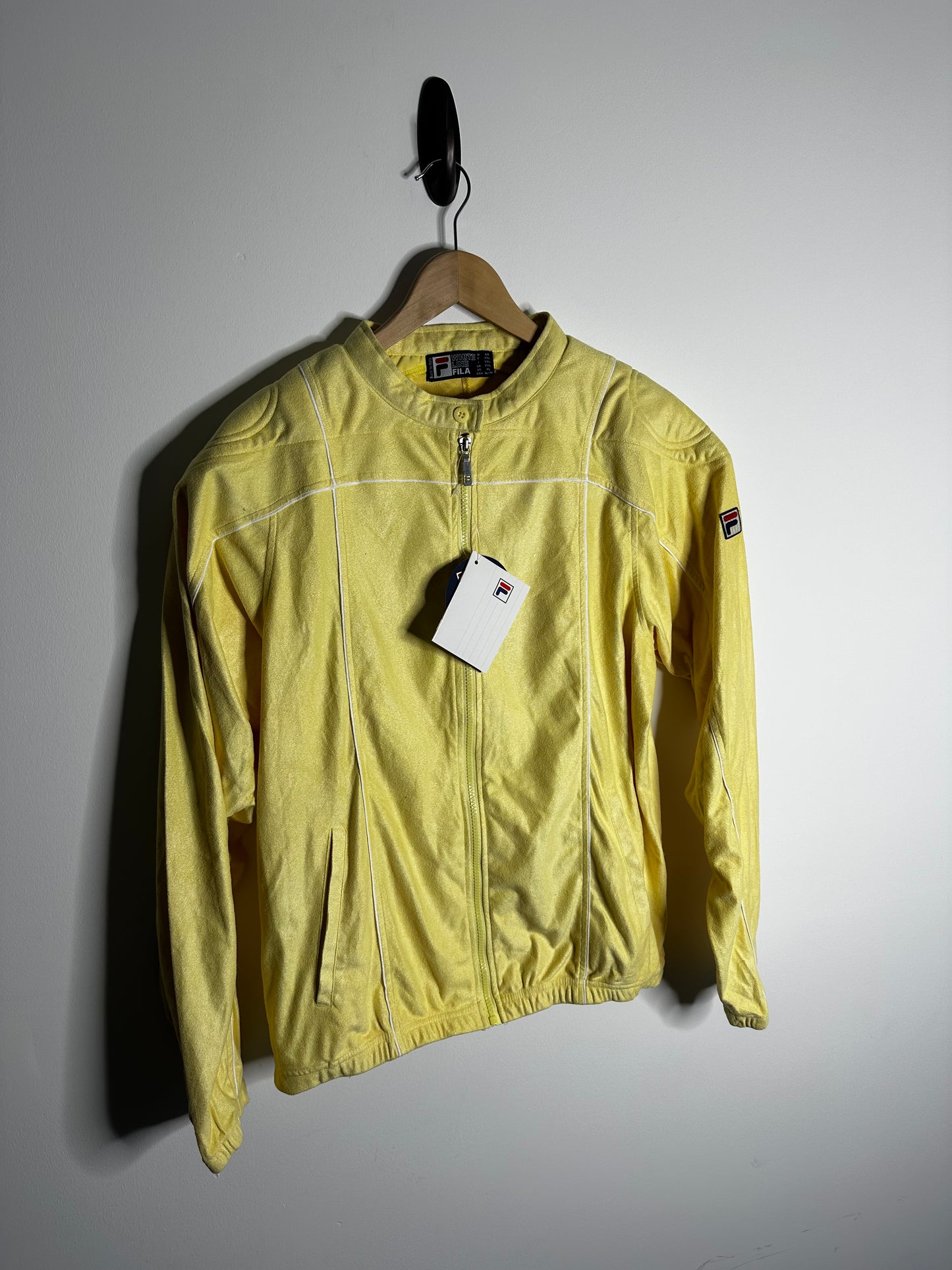 Fila Terrinda Yellow Padded Shoulder Tracksuit Top - XXL