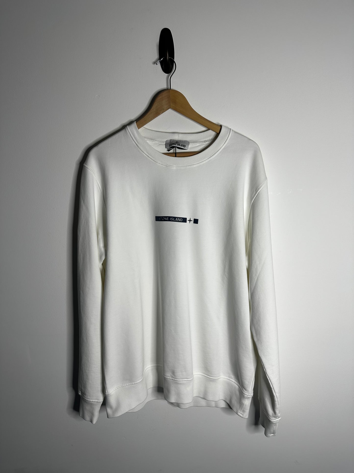 Stone Island White Crewneck Sweatshirt - XXL