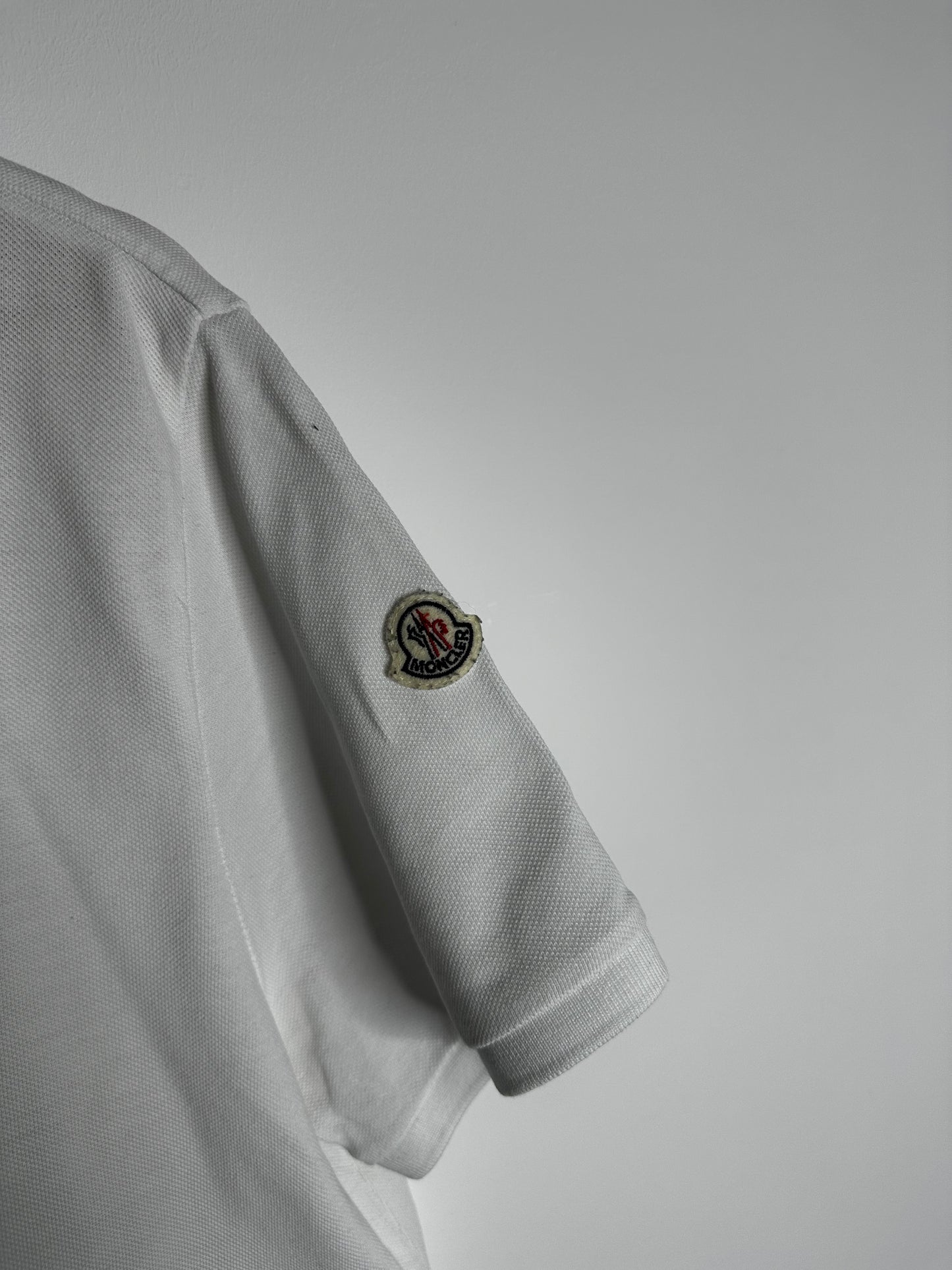 Moncler White Polo Shirt - XXL