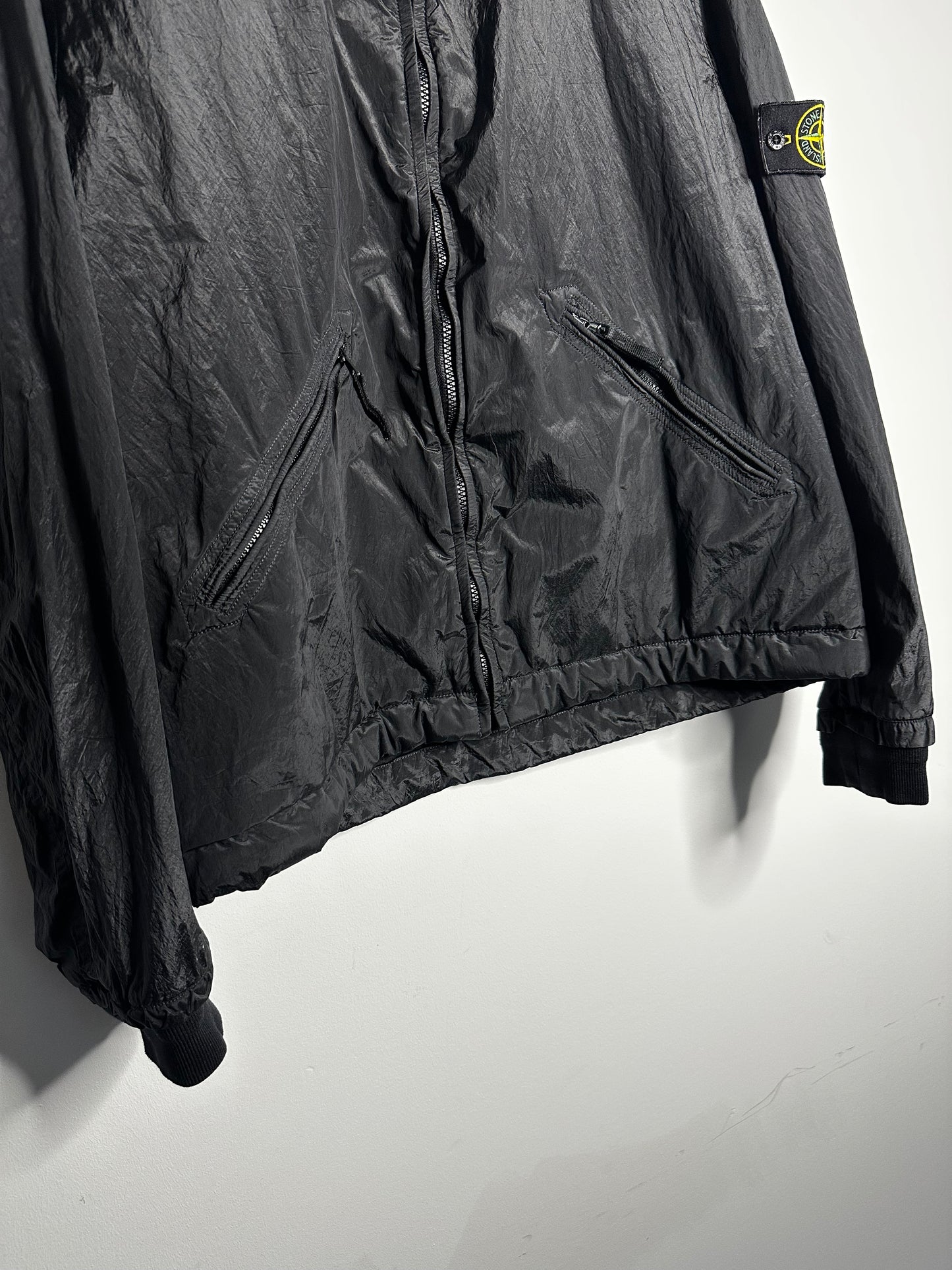 Stone Island Vintage SS07 Black Nylon Metal Quilted Bomber Jacket - XXL