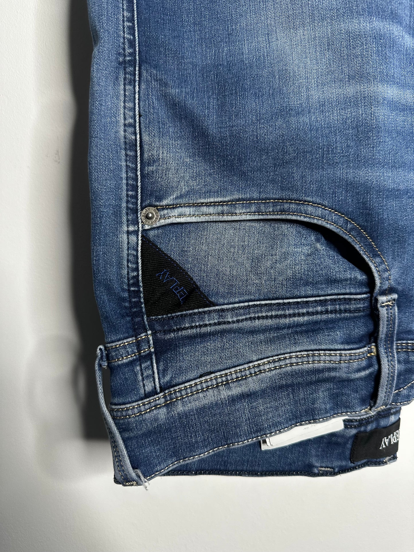 Replay Blue Anbass Hyperflex Jeans - 32 Waist / 32 Leg