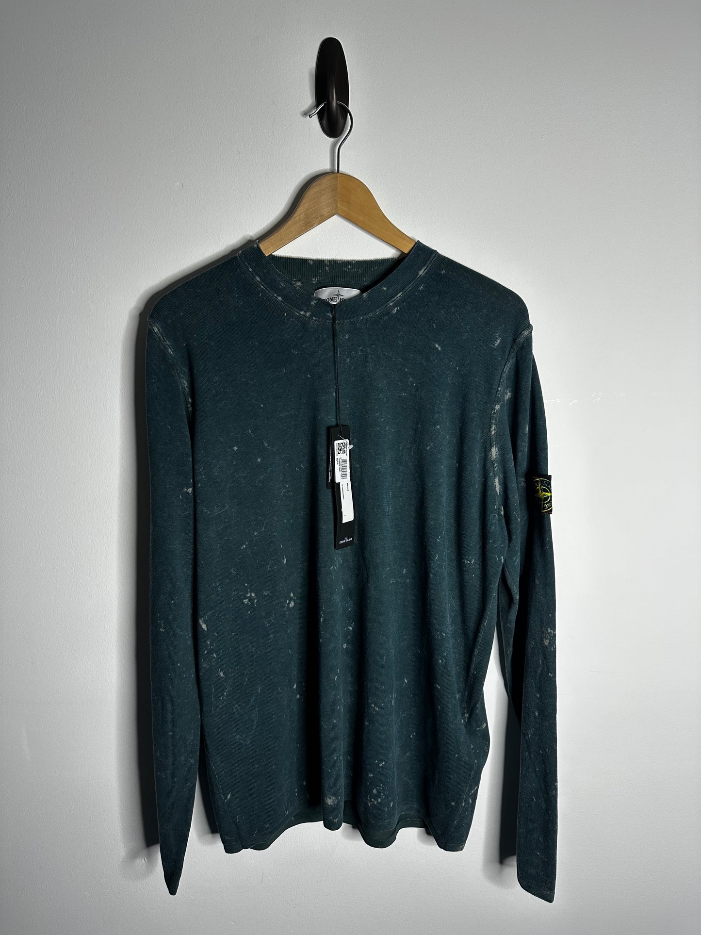 Stone Island Teal Off Dye OVD Camo Jumper - Large