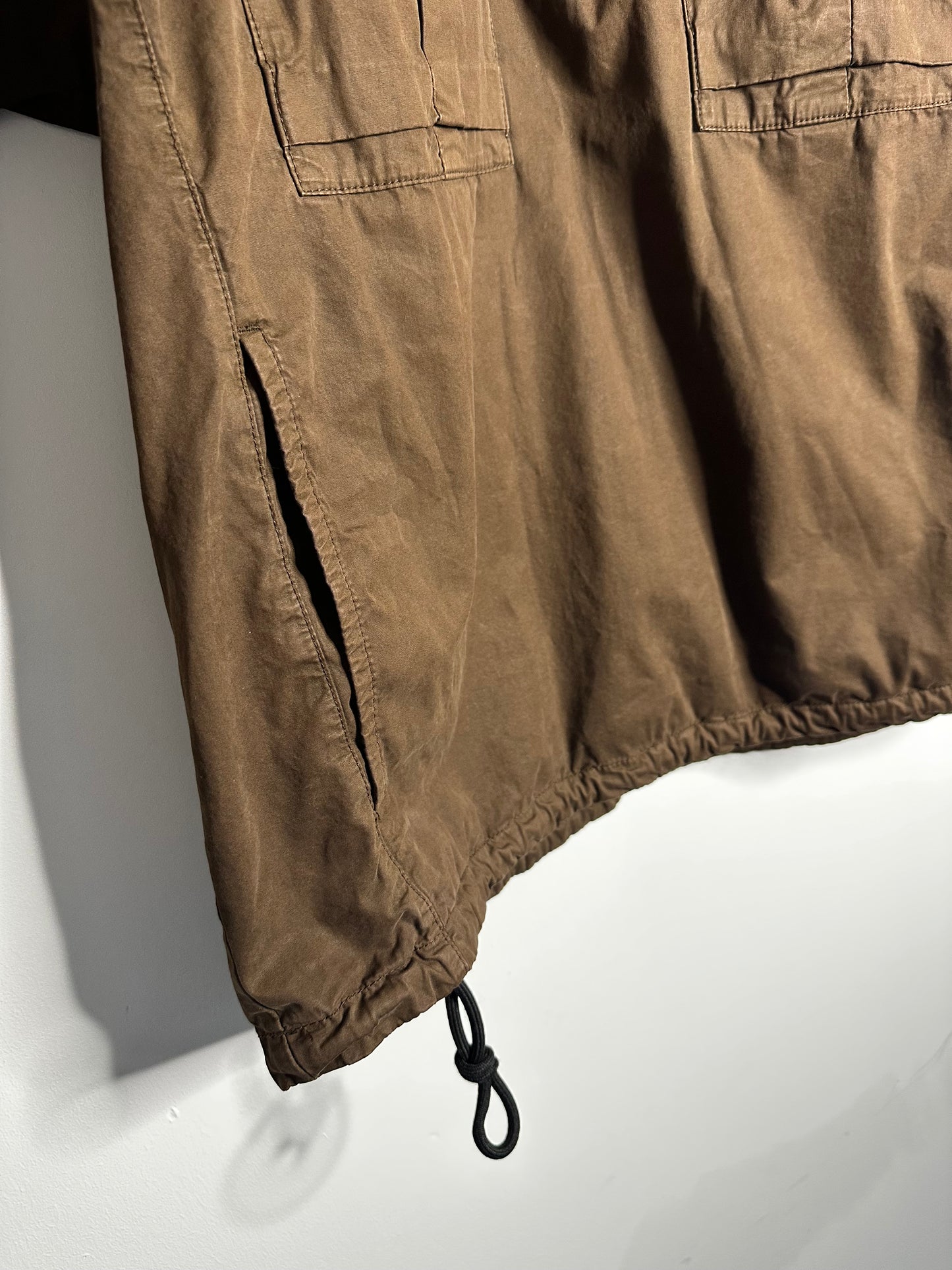 Stone Island Brown Pull Over Smock Overshirt - Large