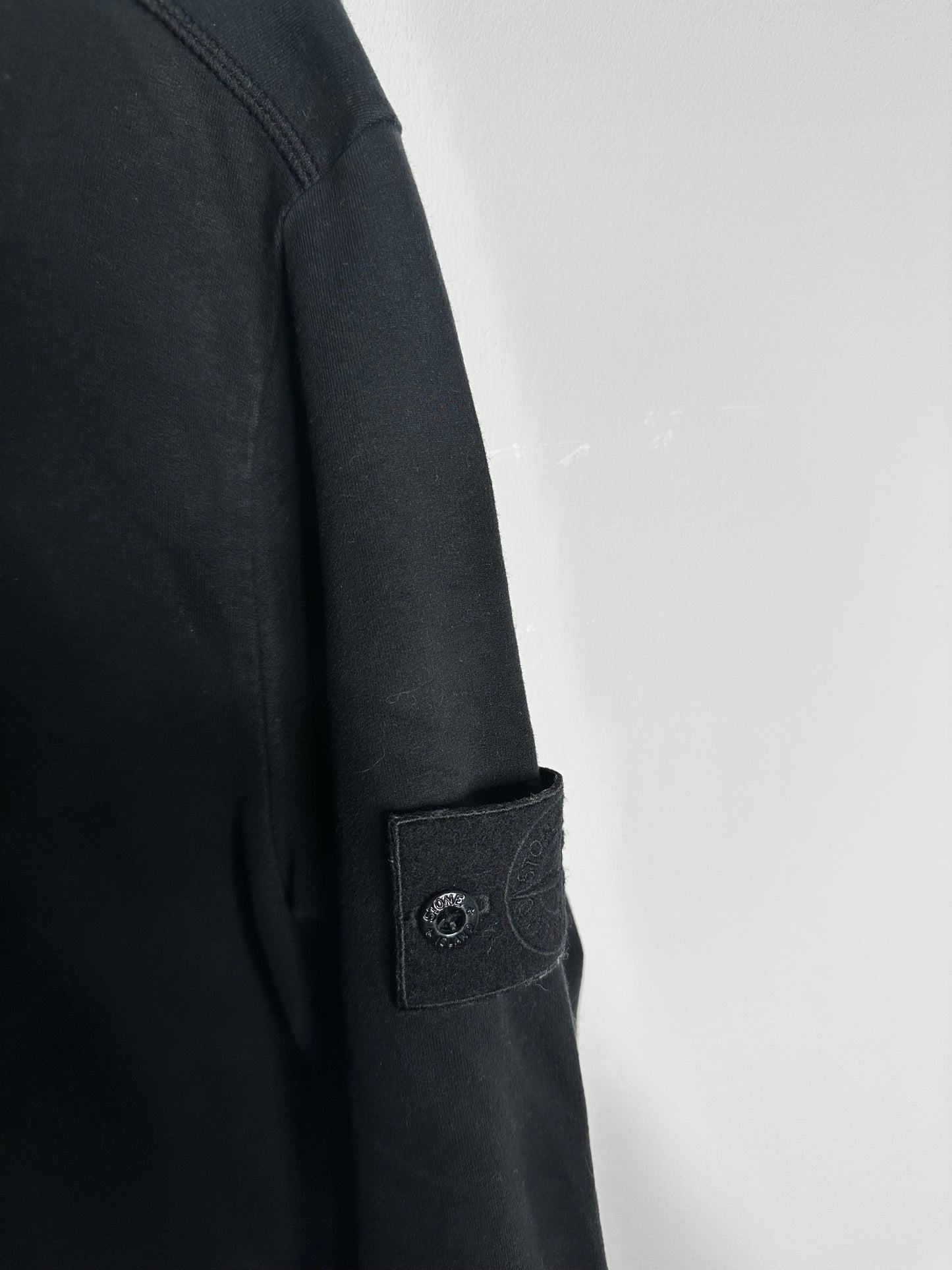 Stone Island Black Ghost Mock Neck Sweatshirt - Large