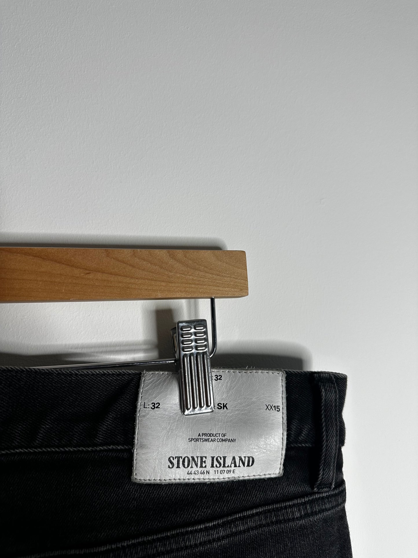 Stone Island Black Denim Jeans - 32 Waist / 32 Leg
