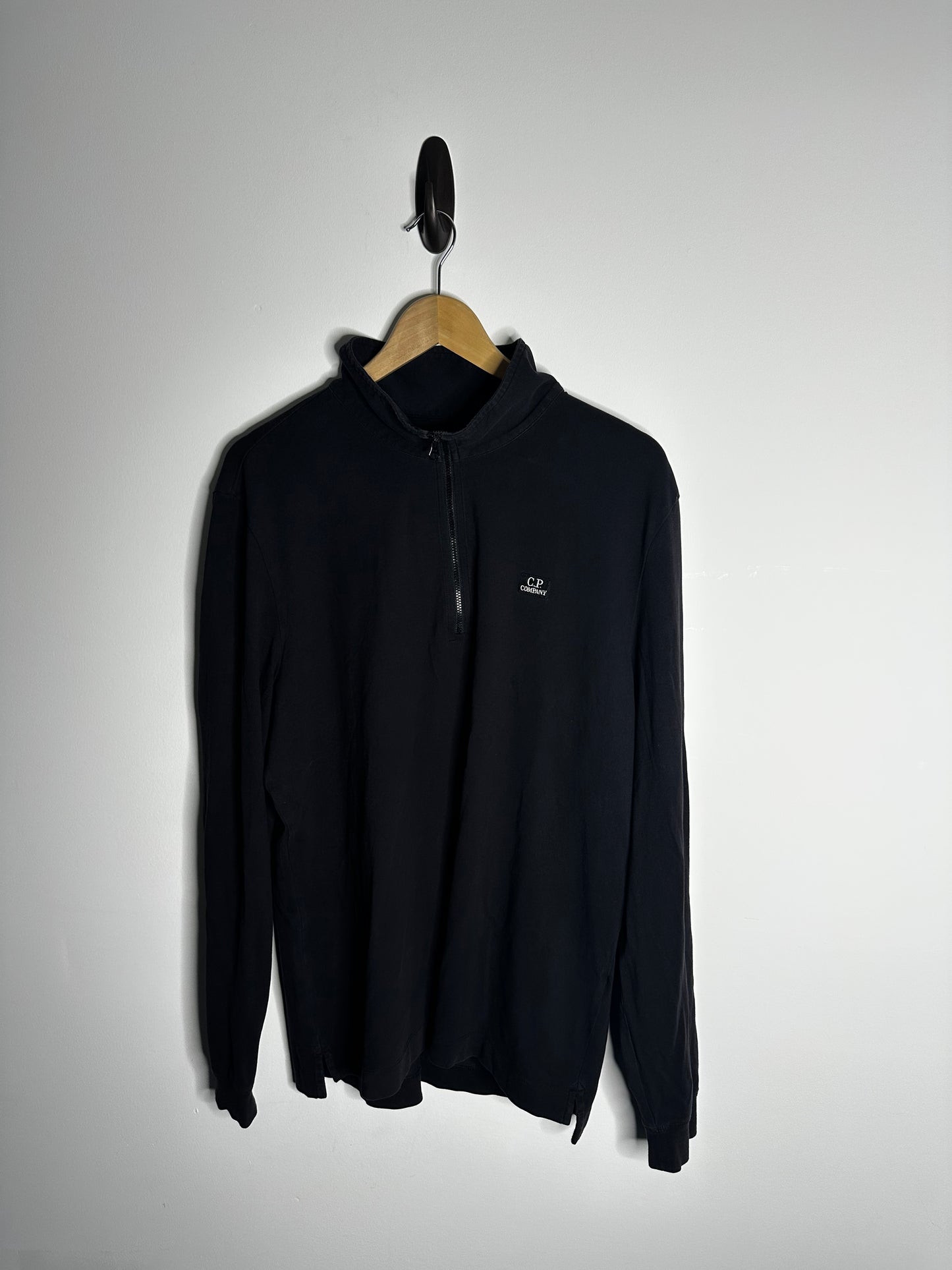 C.P. Company Black Lightweight Quarter Zip Jumper - XXL