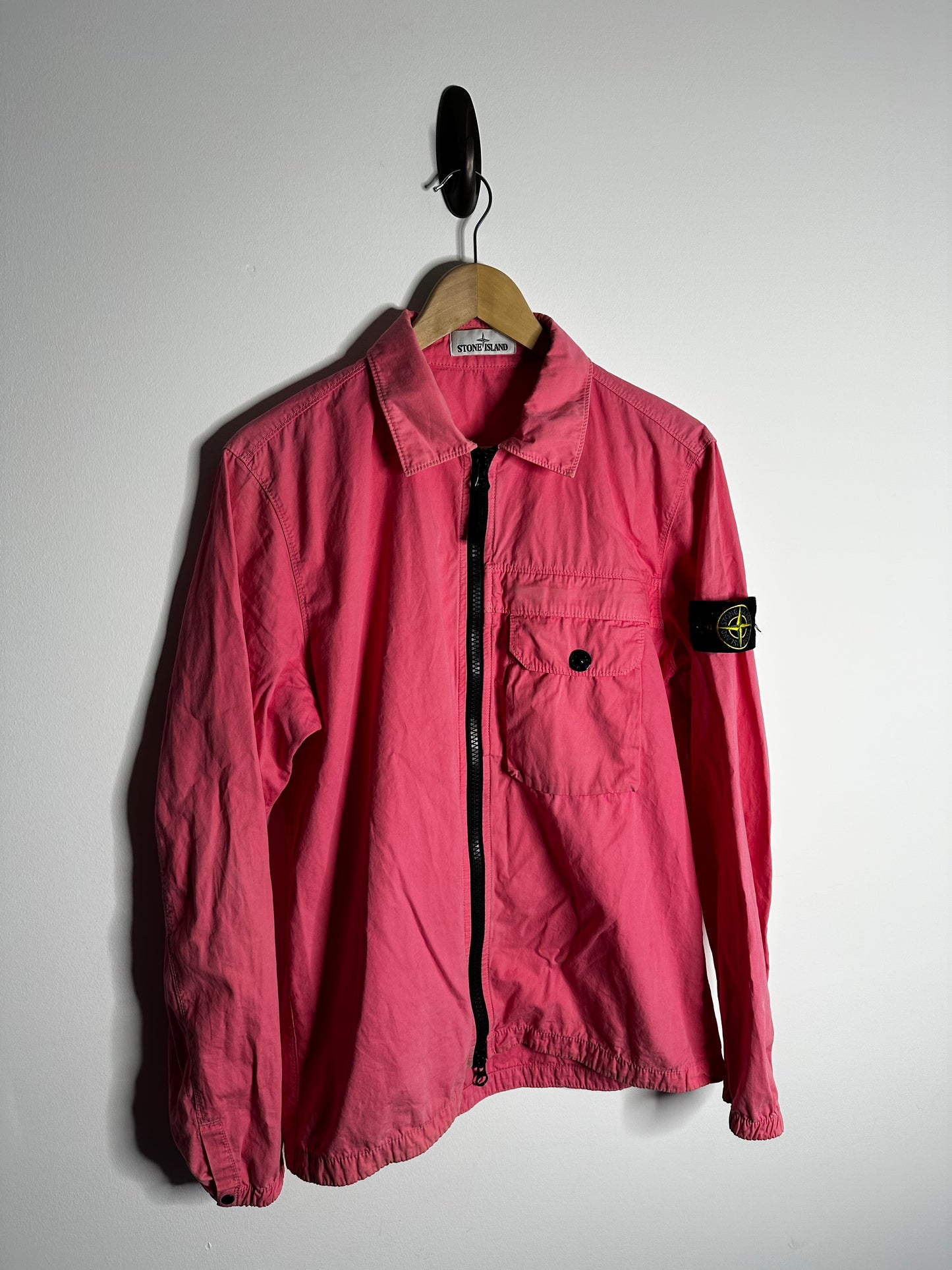 Stone Island Pink Single Pocket Overshirt - Medium