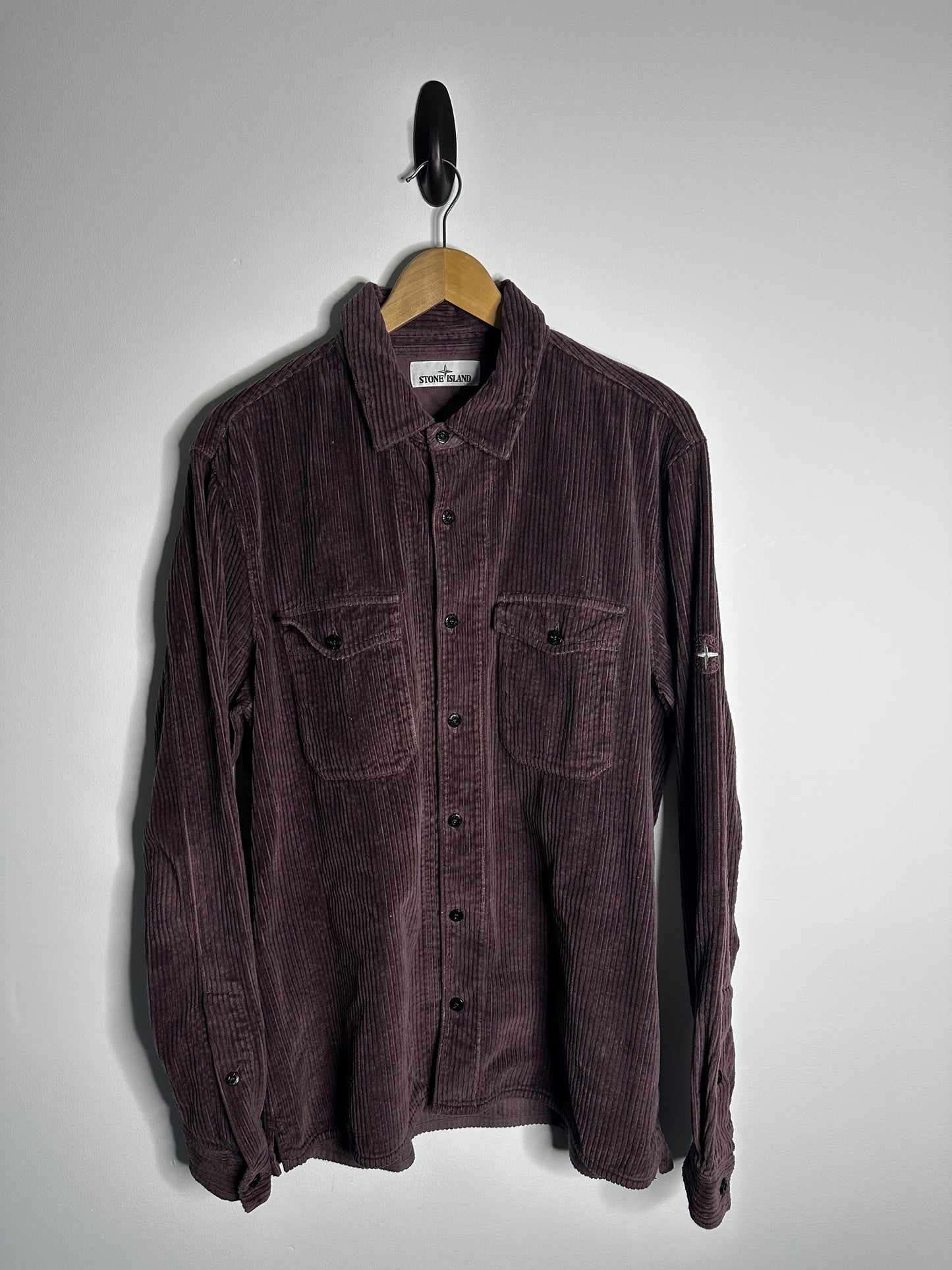 Stone Island Purple Corduroy Shirt - Extra Large
