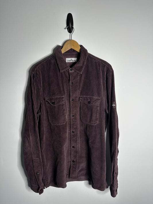 Stone Island Purple Corduroy Shirt - Extra Large