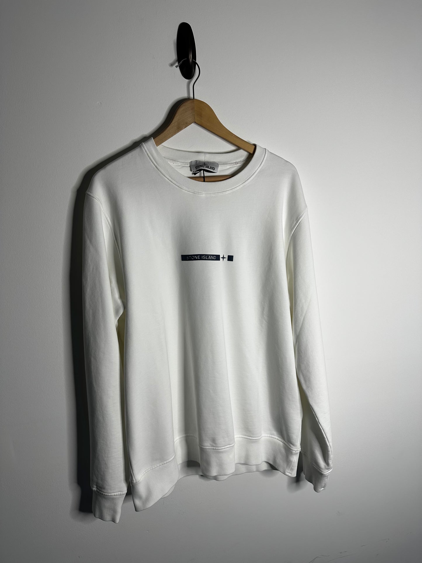 Stone Island White Crewneck Sweatshirt - XXL